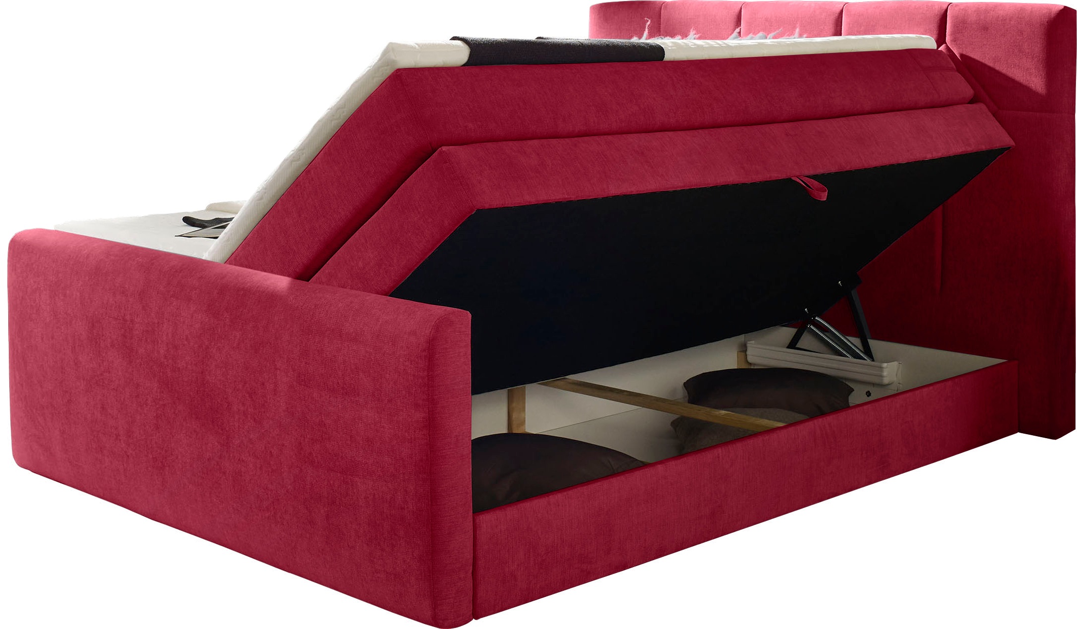 Thumbnail - Places of Style Boxspringbett "Atlanta", inklusive Topper und Bettkasten