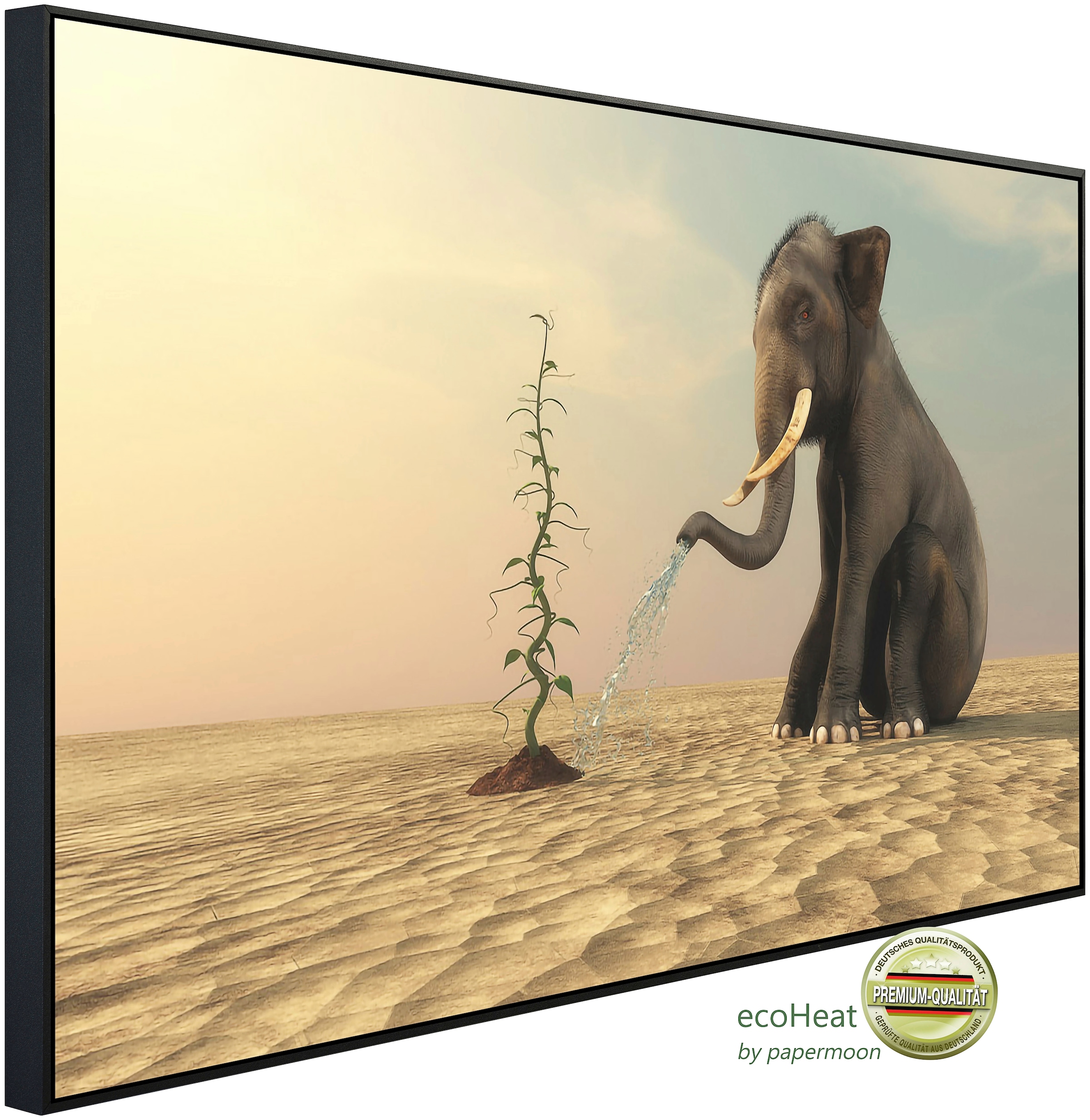 Infrarotheizung »Elefanten, die Bohnen gießen«, sehr angenehme Strahlungswärme