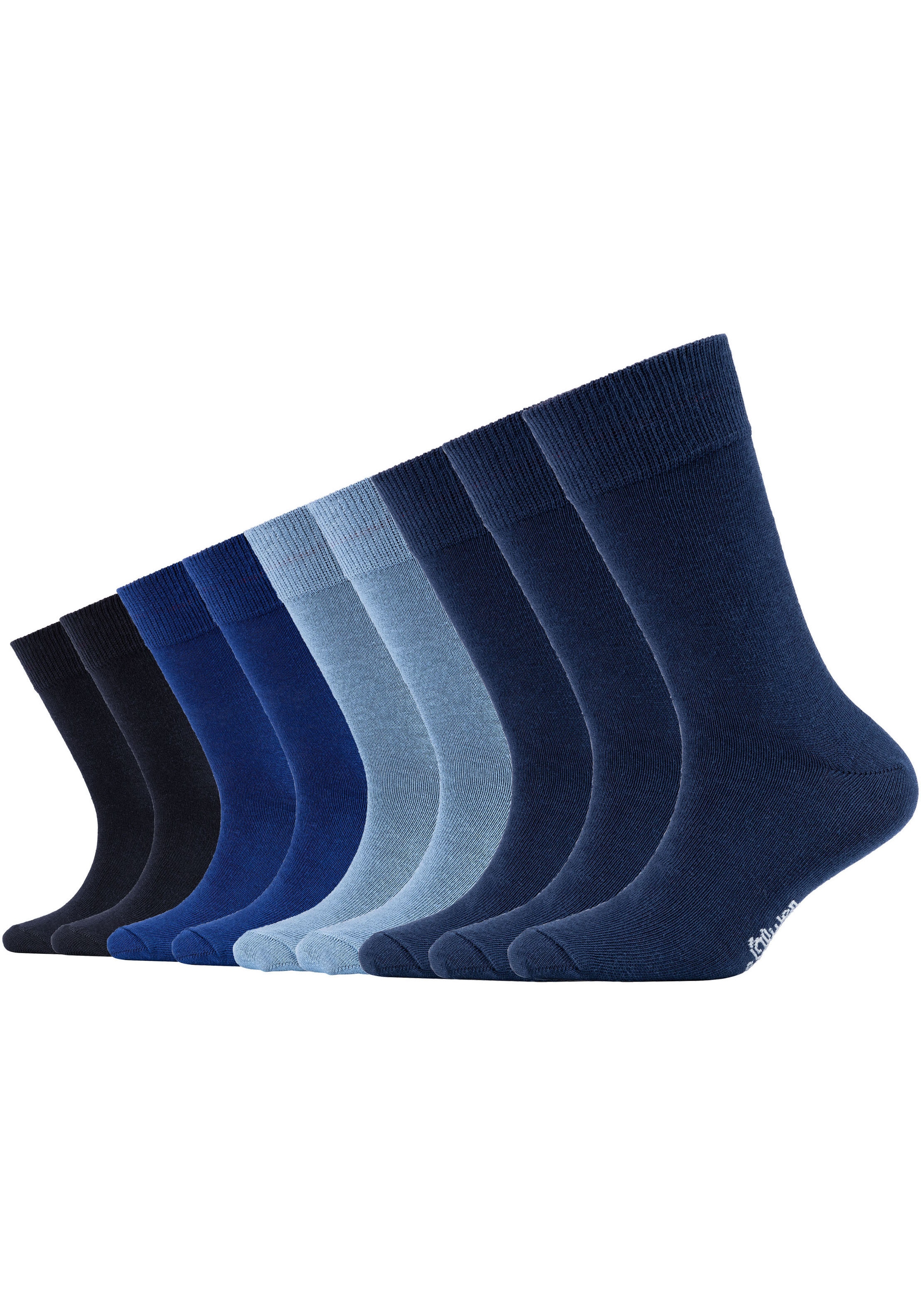S.OLIVER Damen Socken "essentials", Gr. 39, blau, Baumwollmischung, unifarben, Socken, mit weichem Bund