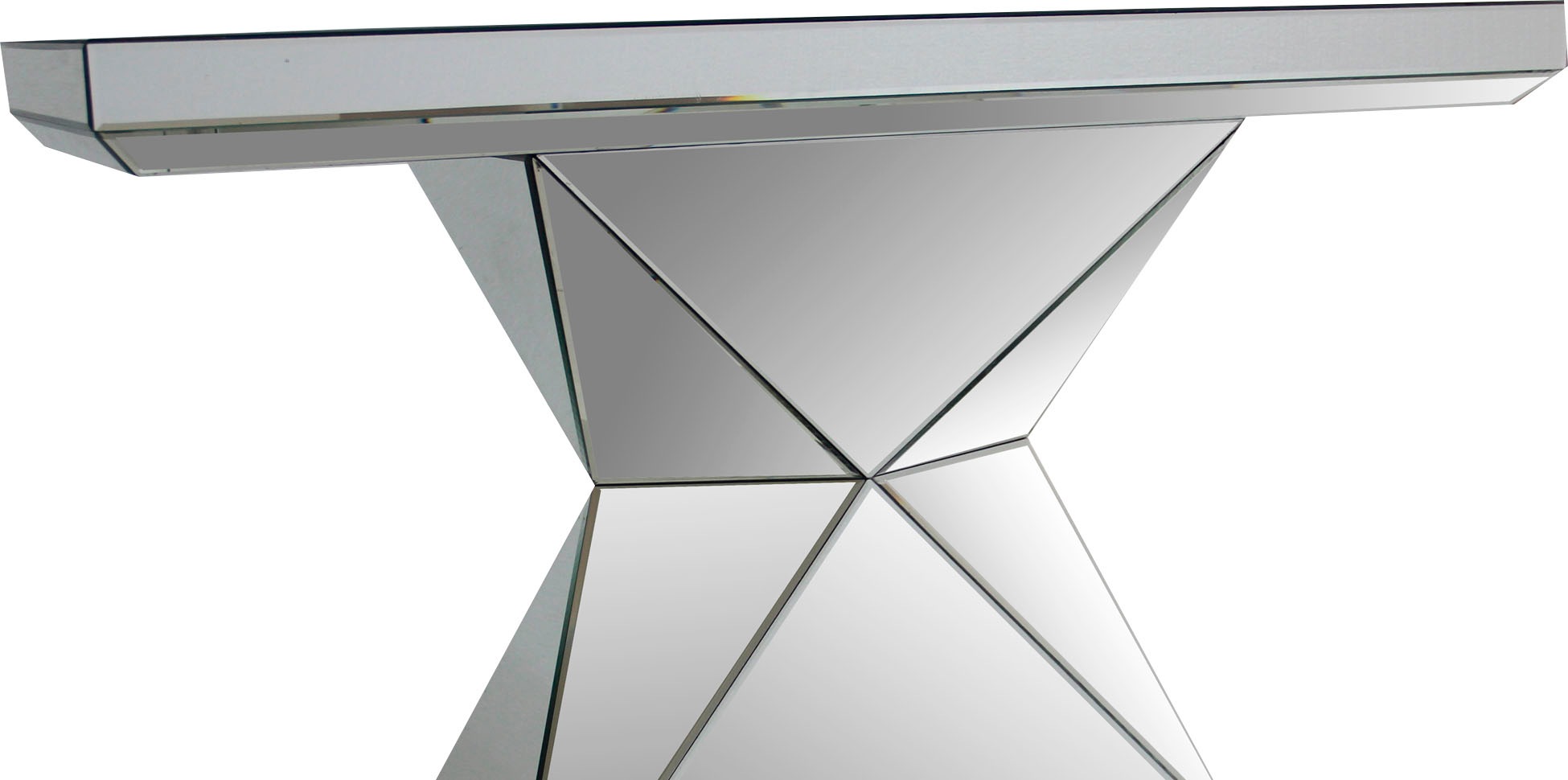 Konsolentisch SALESFEVER "Designer Konsole", silber (silber, verspiegelt, silber, silber), B:120cm H:81cm T:35,5cm, Tische, Konsolentisch, verspiegelt, in edler Form und besonderer Optik 2