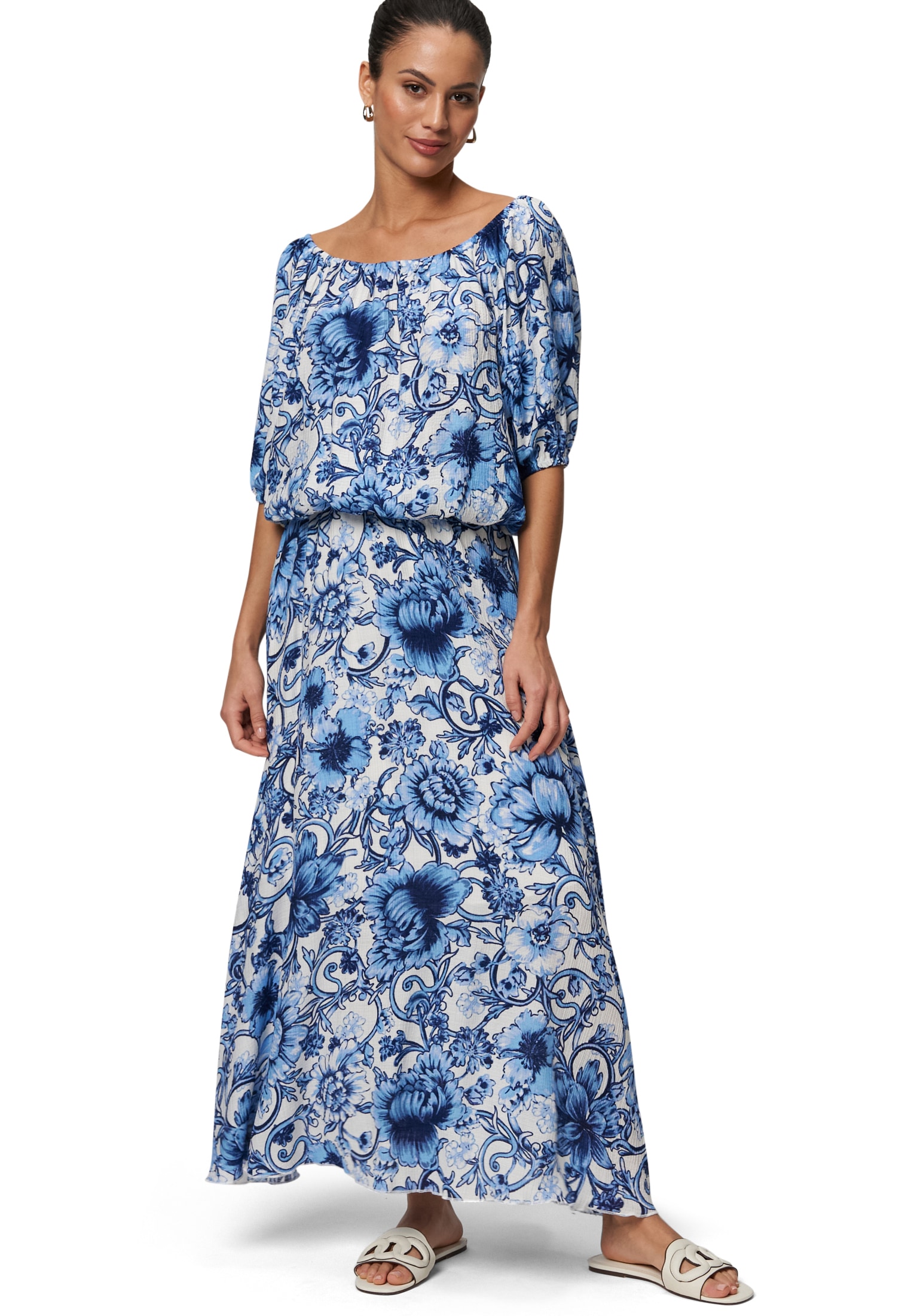 Zero Carmenbluse »zero Carmenbluse mit Blumendruck«
