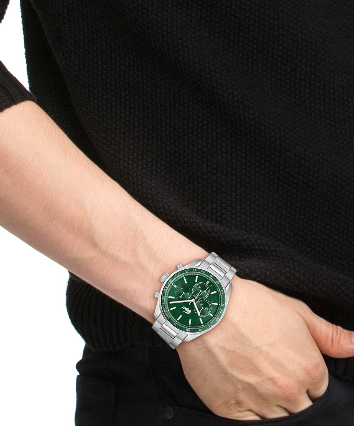 Lacoste Chronograph »VANCOUVER«, Quarzuhr, Armbanduhr, Herrenuhr, Stoppfunktion, Edelstahlarmband