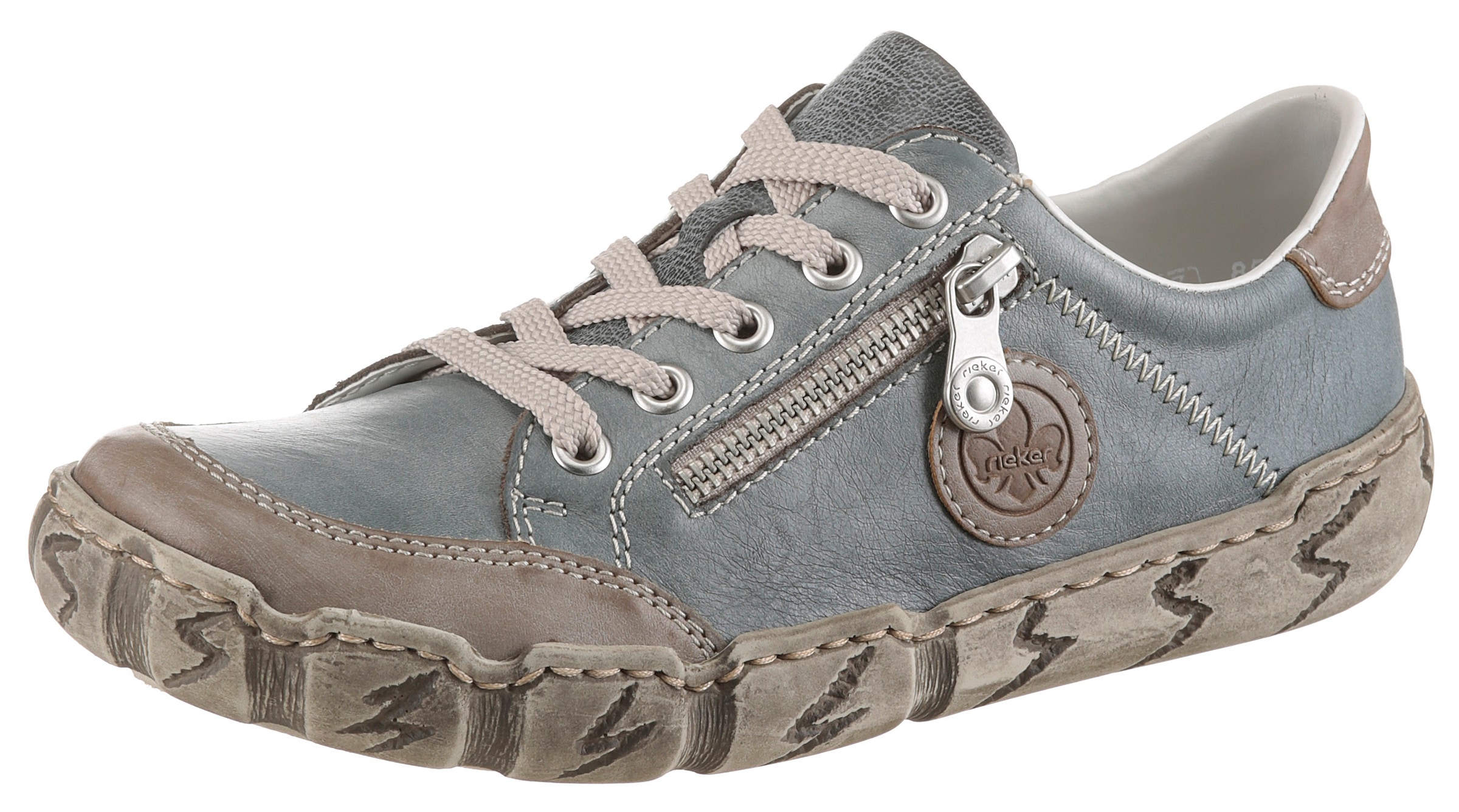Rieker Sneaker mit Zierreißverschluss, Freizeitschuh, Halbschuh, Schnürschu günstig online kaufen