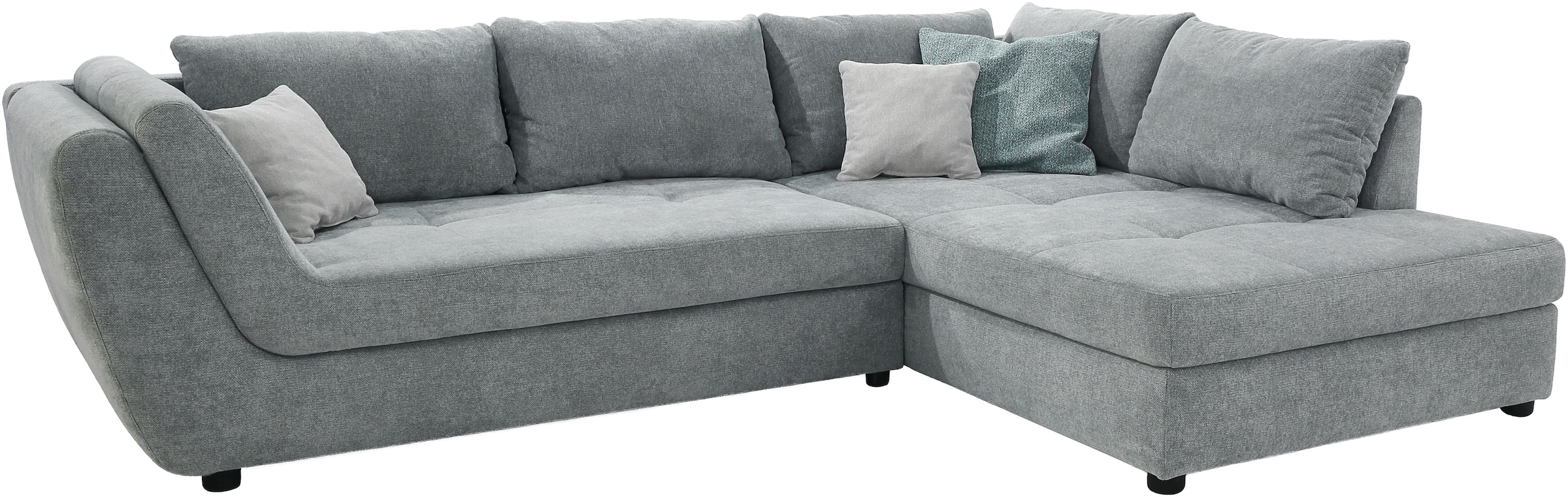 Jockenhöfer Gruppe Ecksofa »Rascasse, L-Form, Rampenotik im modernen Design«, alle Kissen inklusive, rechts oder links montierbar, XXL-Breite: 322cm
