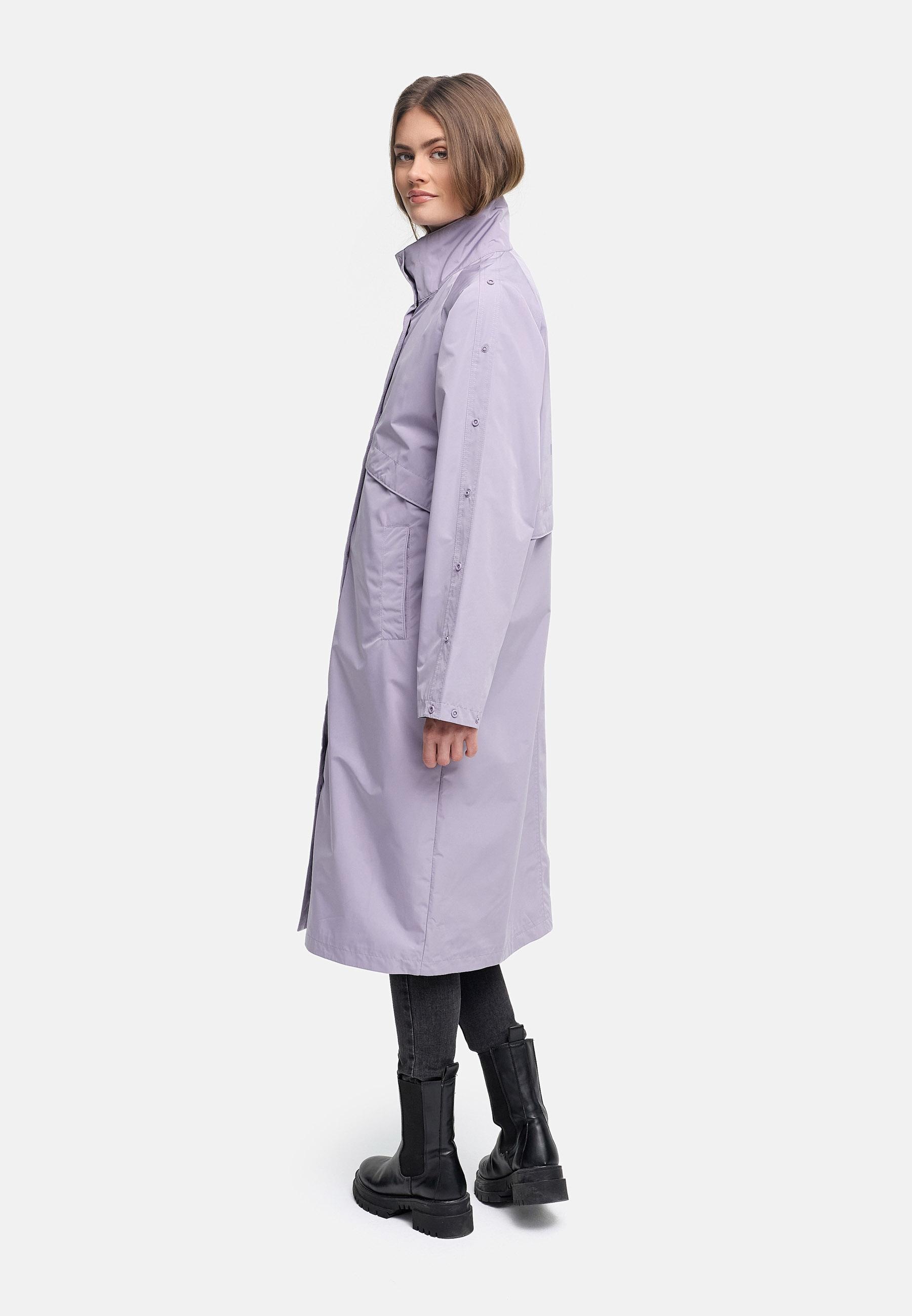 Navahoo Langmantel »Zenblüte 14« Modischer oversized Damen Parka mit krempelbaren Ärmeln