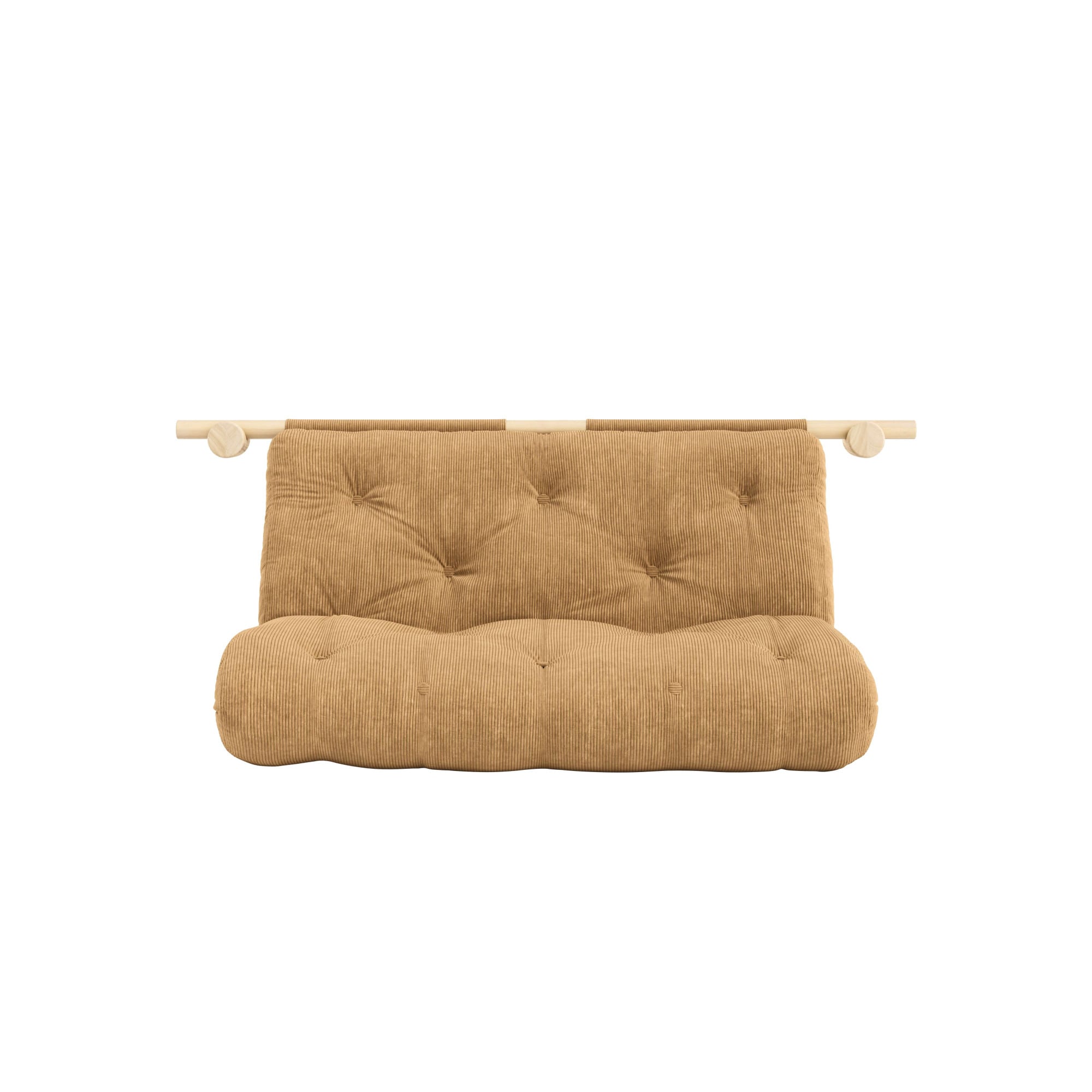 Karup Design Schlafsofa "Hooked Sofa Bed / Sleeper Chair – Sitz- oder Schlafplatz, platzsparend" Futonmatratze inkl. Halterungsset aus FSC-zertifiziertem Massivholz