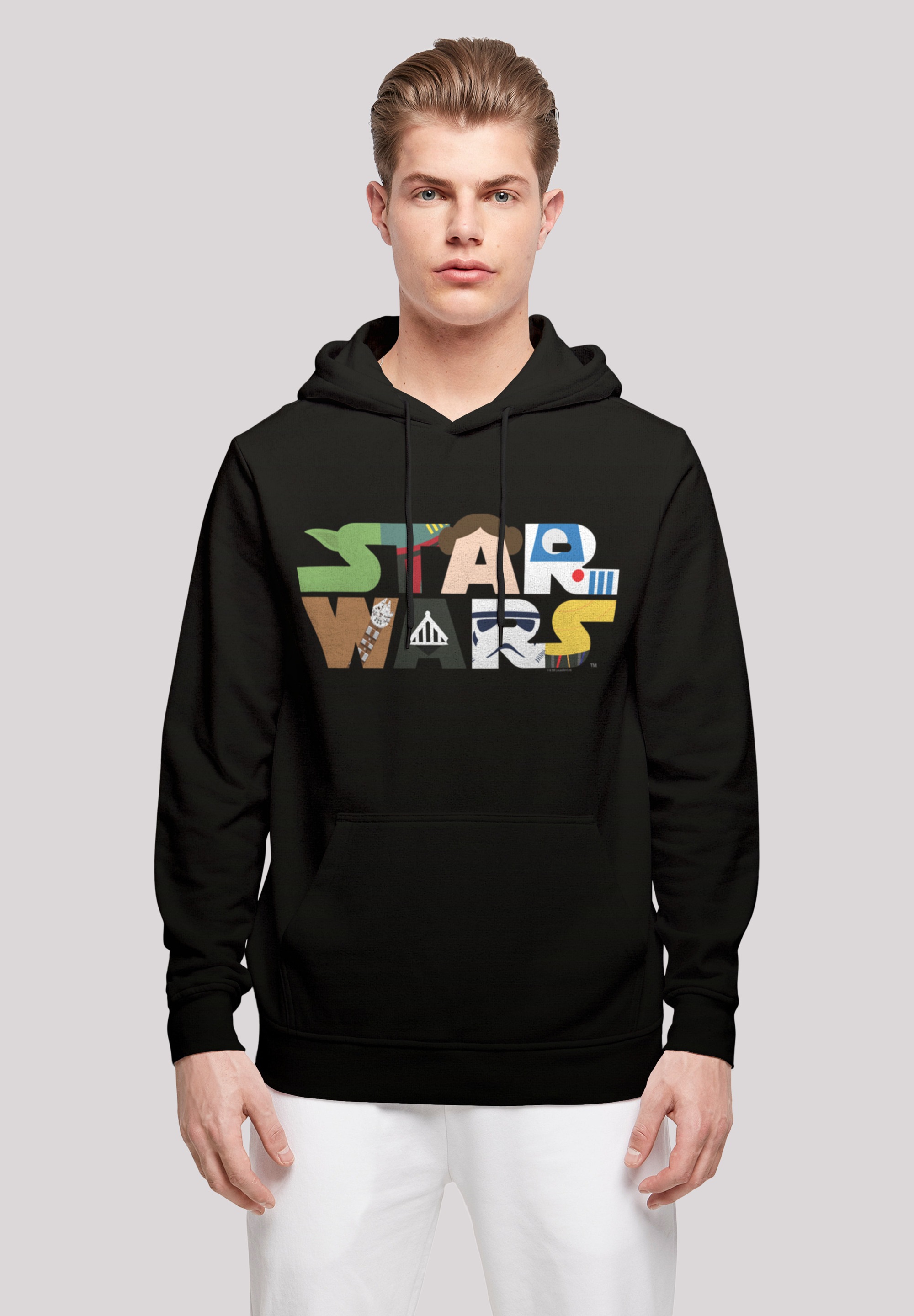 F4NT4STIC Rundhalspullover »F4NT4STIC Herren Star Wars Character Logo with Basic Hoody«, (1 tlg.)