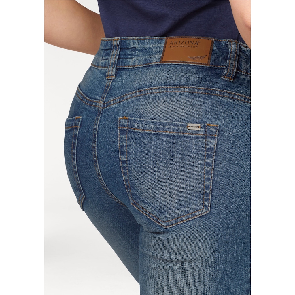 Arizona Bootcut-Jeans »Bund mit seitlichem Gummizugeinsatz«, High Waist