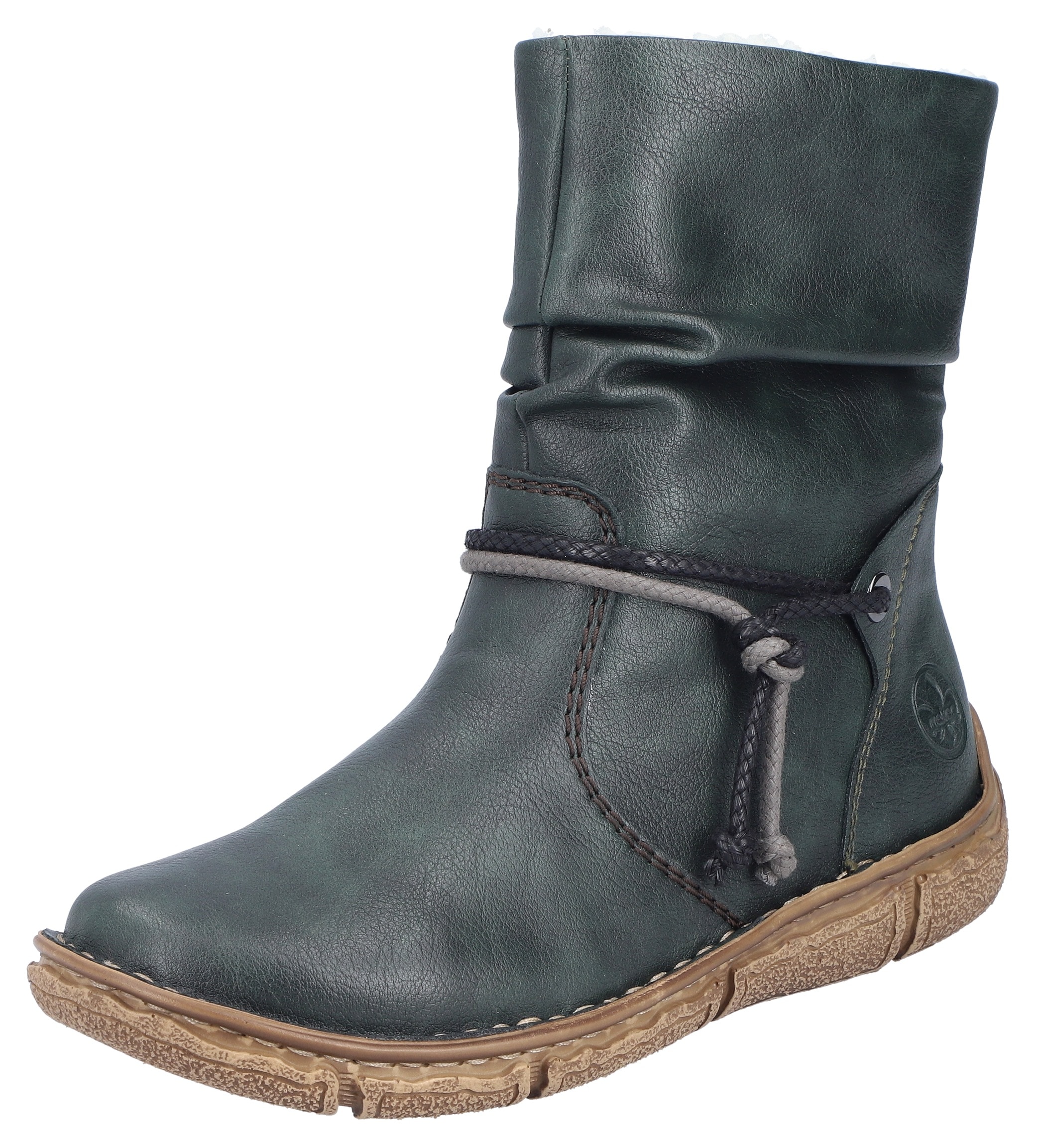 Winterboots, Winterstiefelette, slouchy Schaft, Reißverschluss, mit Warmfutter