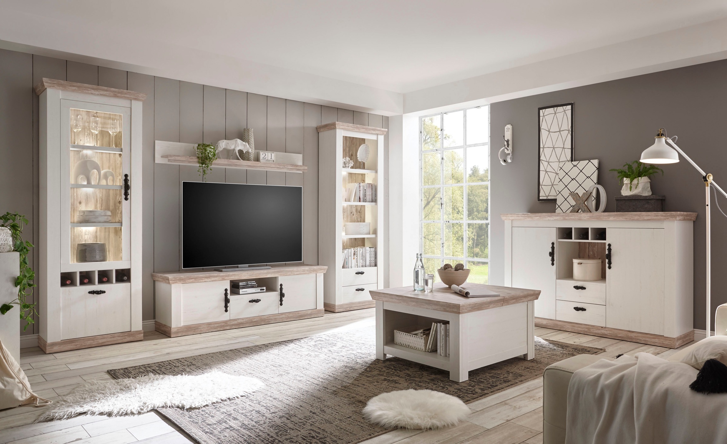 Home affaire Wohnwand "Florenz" Set, 4 Stk. tlg. günstig online kaufen