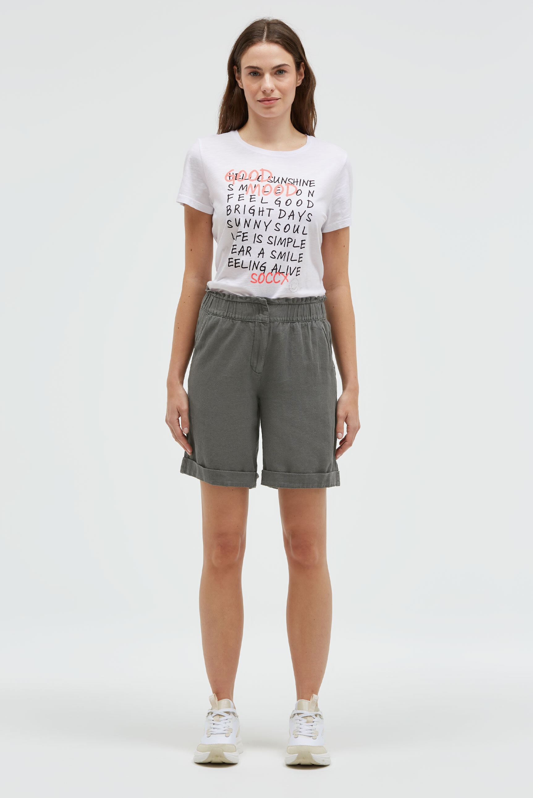 SOCCX Shorts  mit Turn-Up-Saum