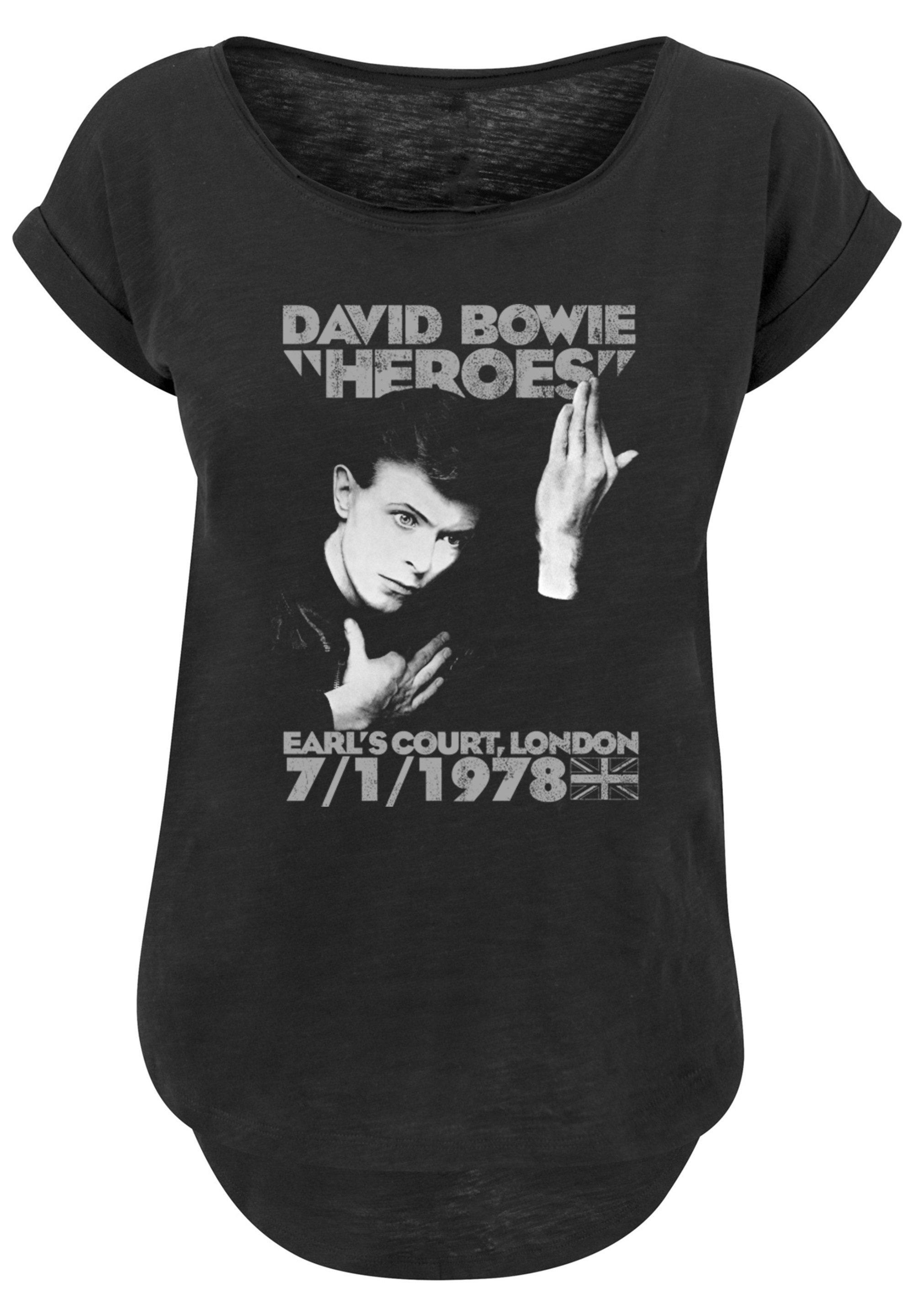 F4NT4STIC T-Shirt »David Bowie Earls Court Heroes«, Print