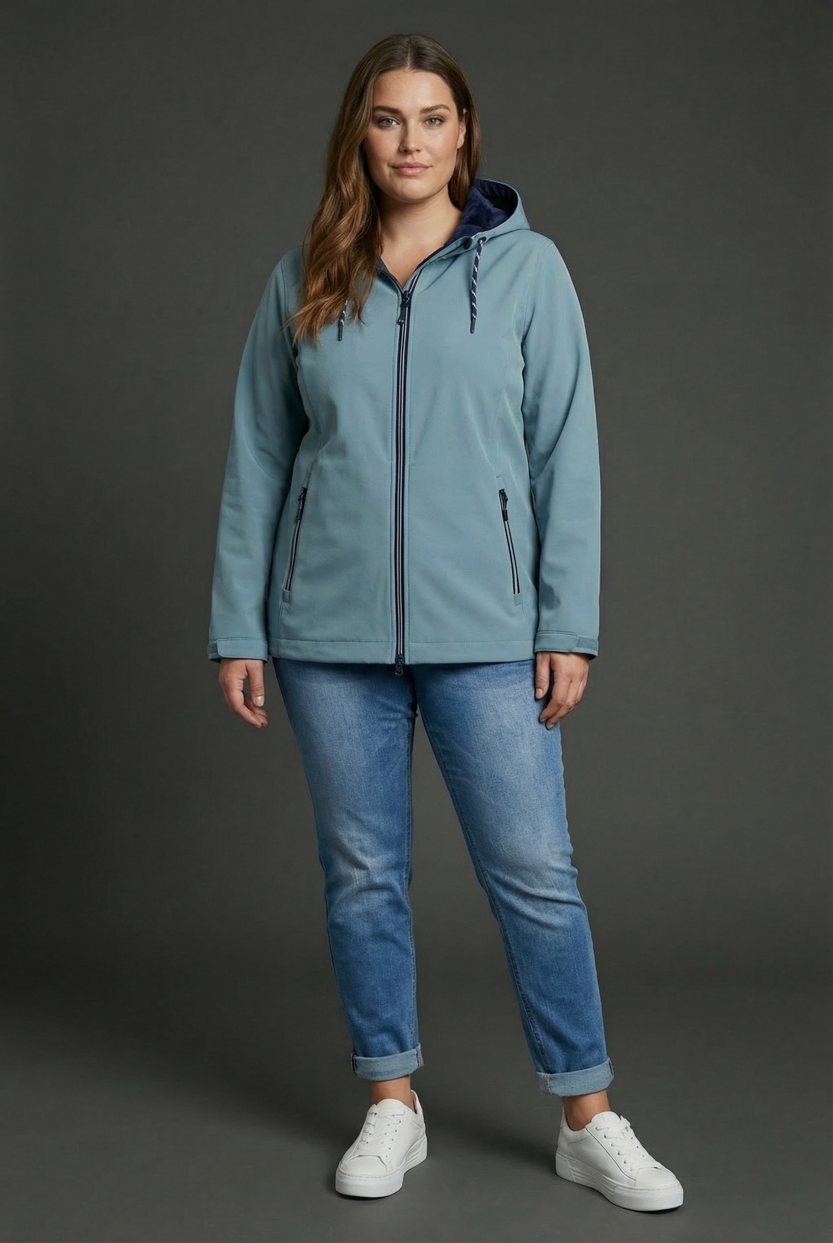 Polarino Softshelljacke mit Kapuze für den Übergang, aus Softshell, wassera günstig online kaufen