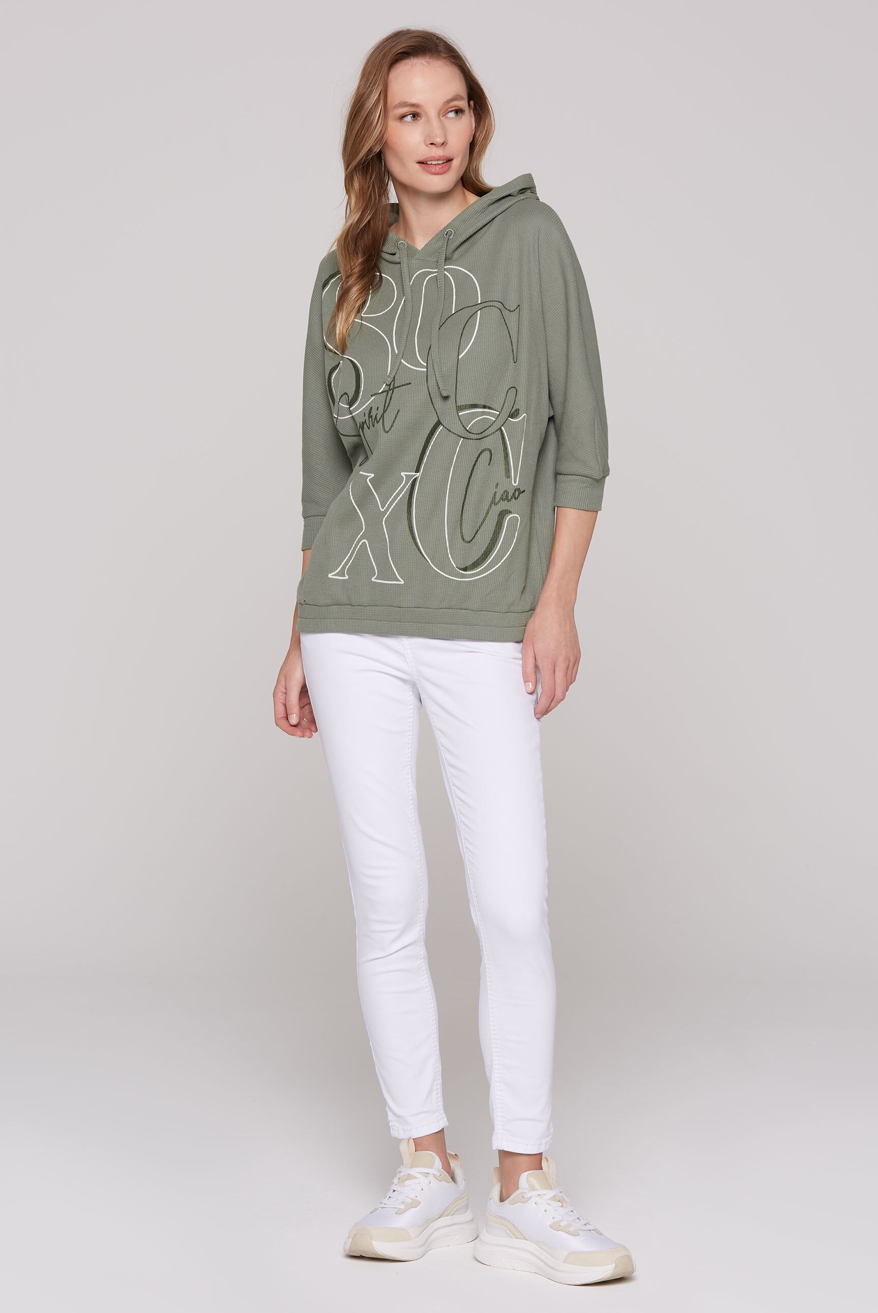 SOCCX Kapuzensweatshirt, mit Gummizug im Saum