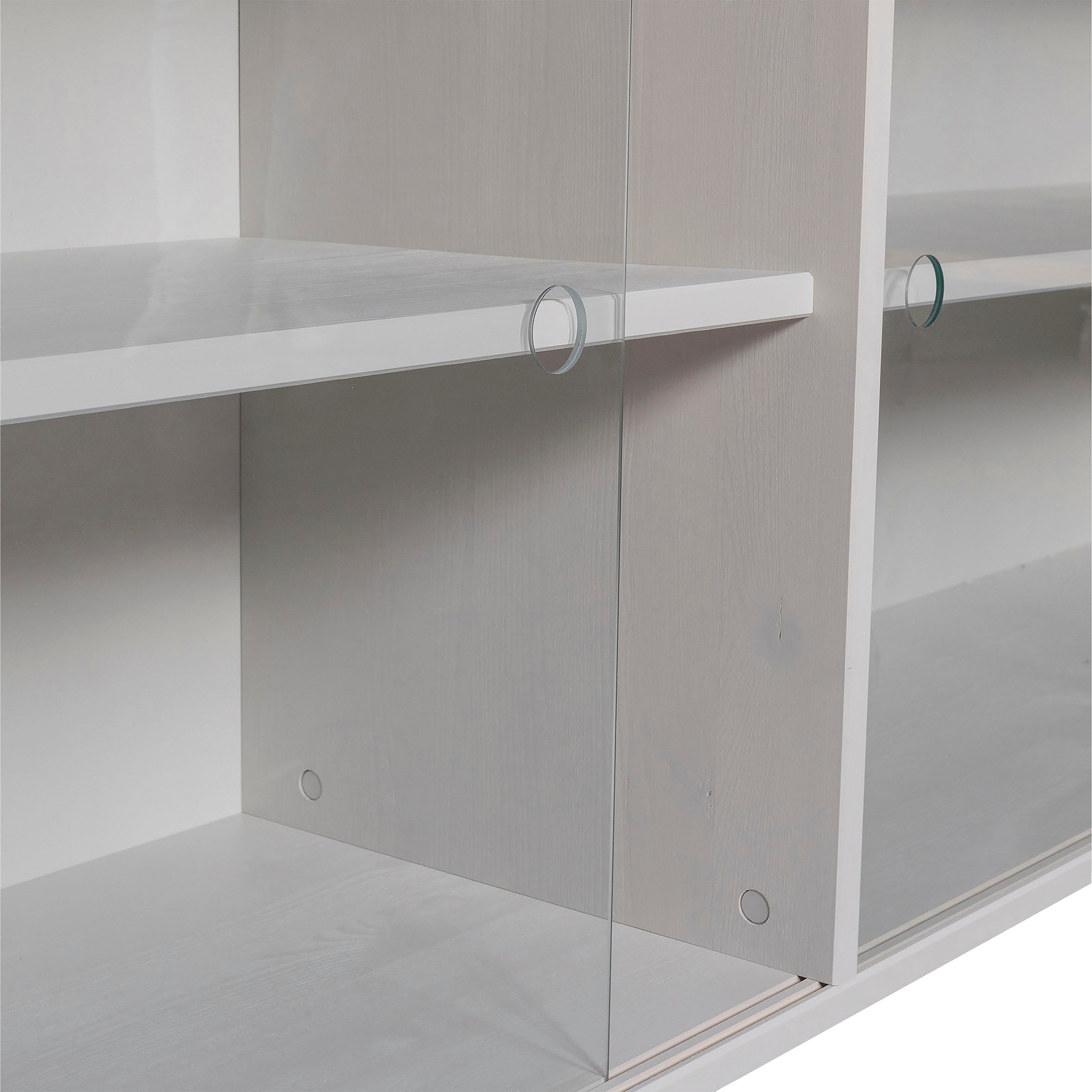 WOOOD Aufsatzschrank »Klink«, mit durchsichtigen Schiebetüren, H 60 cm x B 200 cm
