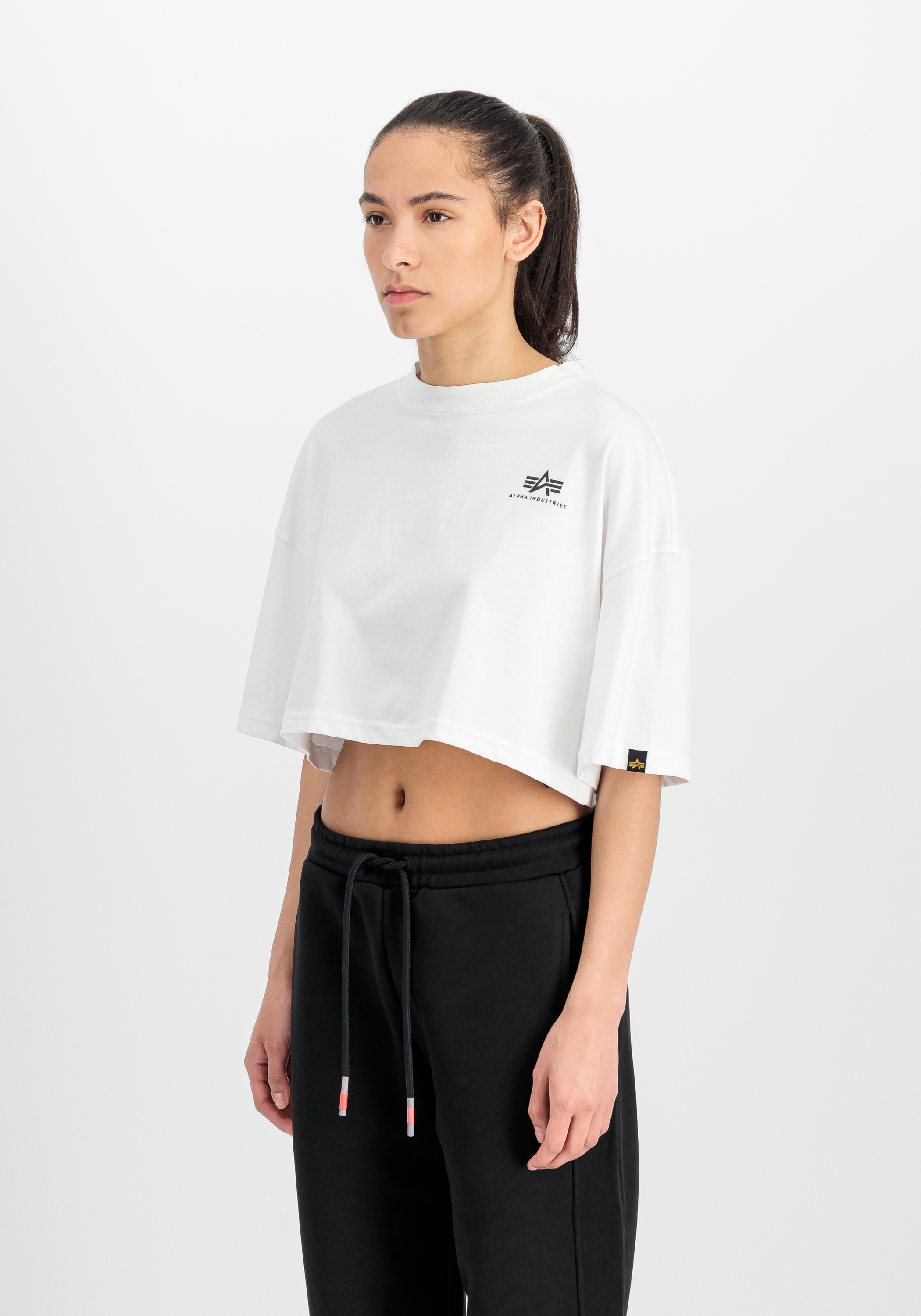 Alpha Industries 1100000002199 "Basic T-Shirt SL Cropped PP W"