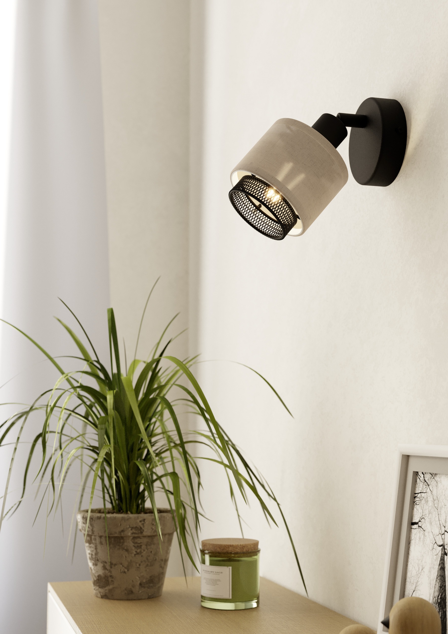 EGLO Deckenspot »ROSLEY Spotlampe - Stahl - E14 - 1X40W - IP20« E14 1 Stk. Wandlampe, Wandleuchte, schwenkbarer Strahler, H11 x Ø9 x AL18,5 cm