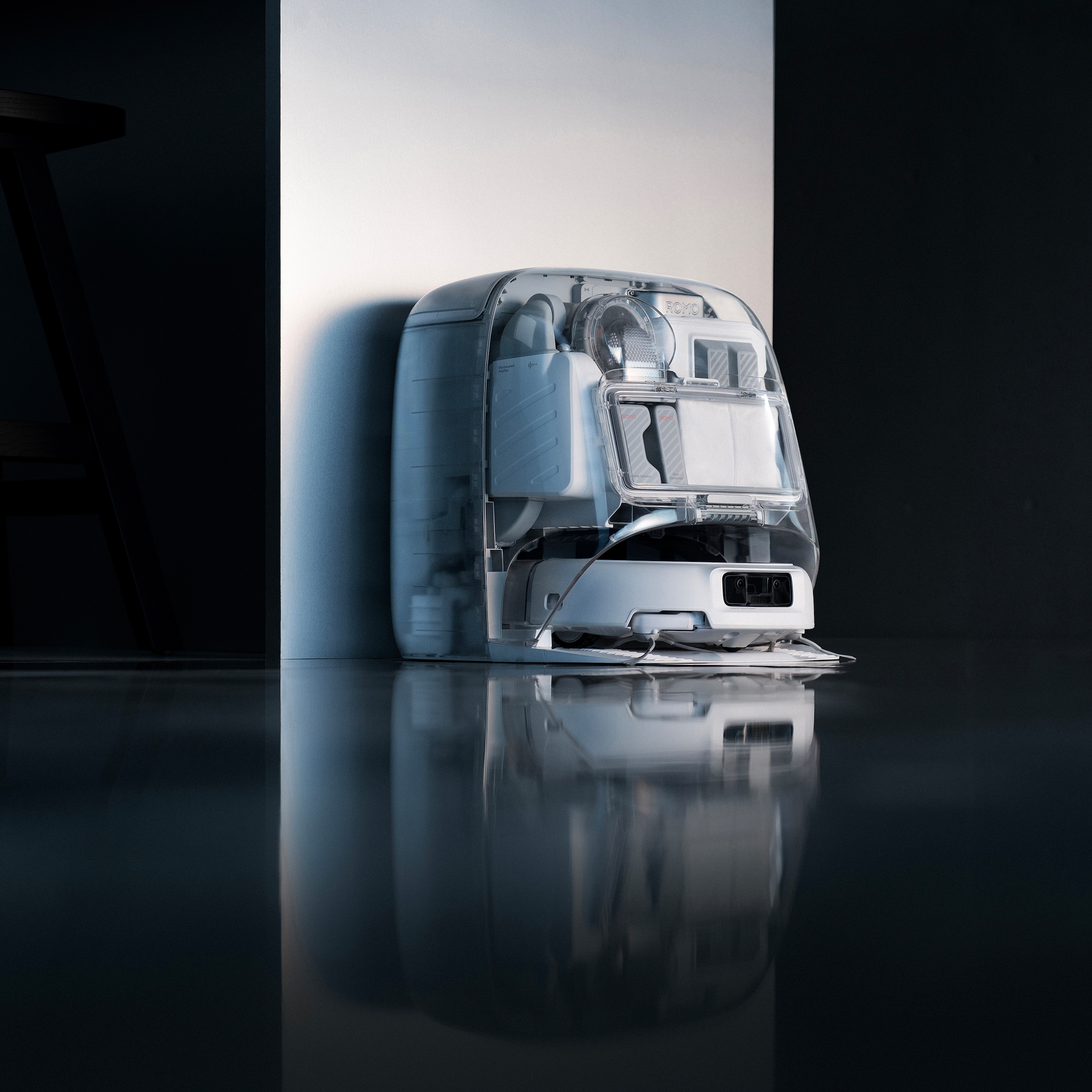 DJI Saugroboter »DJI ROMO P« Transparenter Saugroboter mit Absaugstation und App-Steuerung