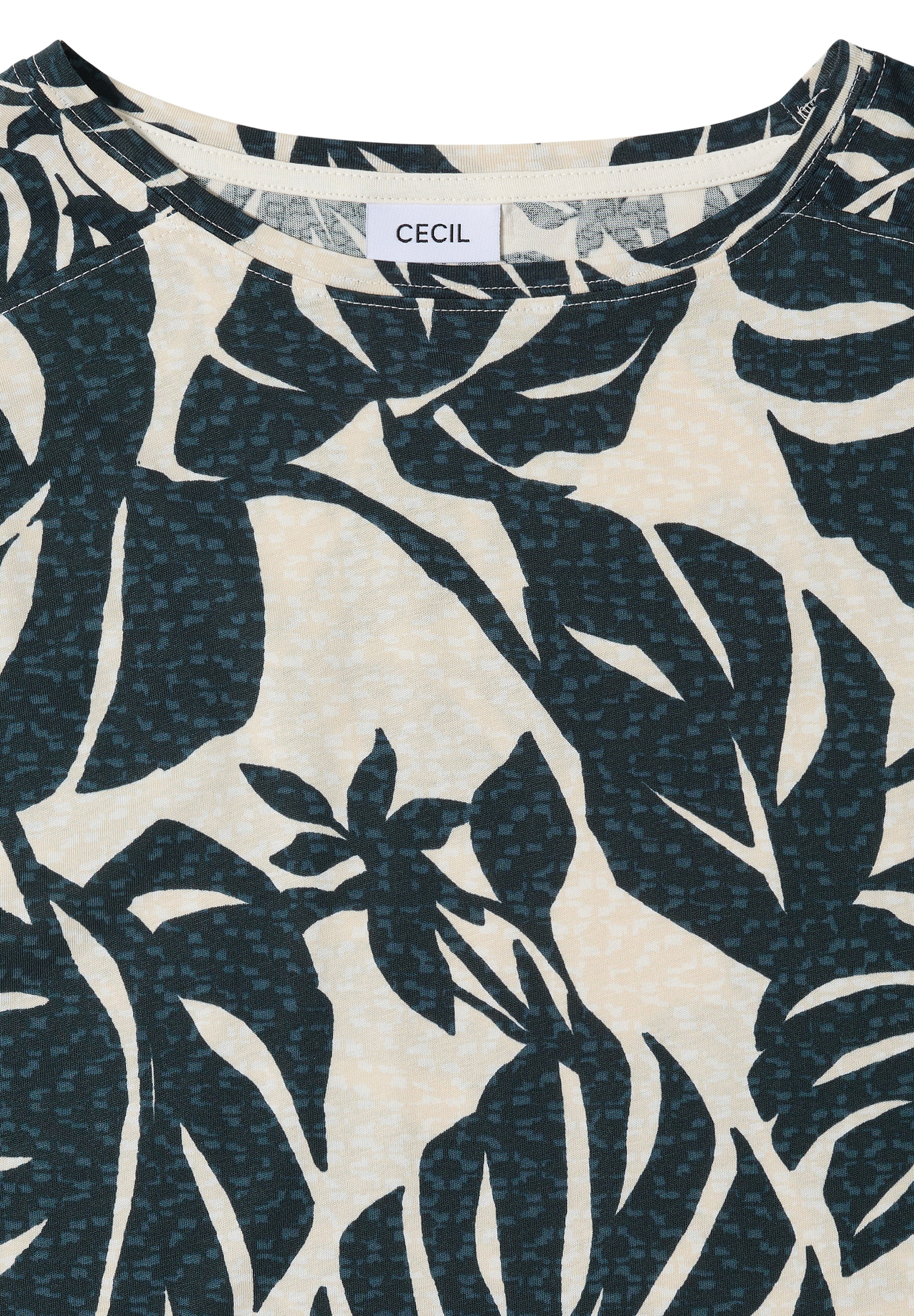 Cecil Kurzarmshirt Sommershirt mit U-Boot-Ausschnitt und Print