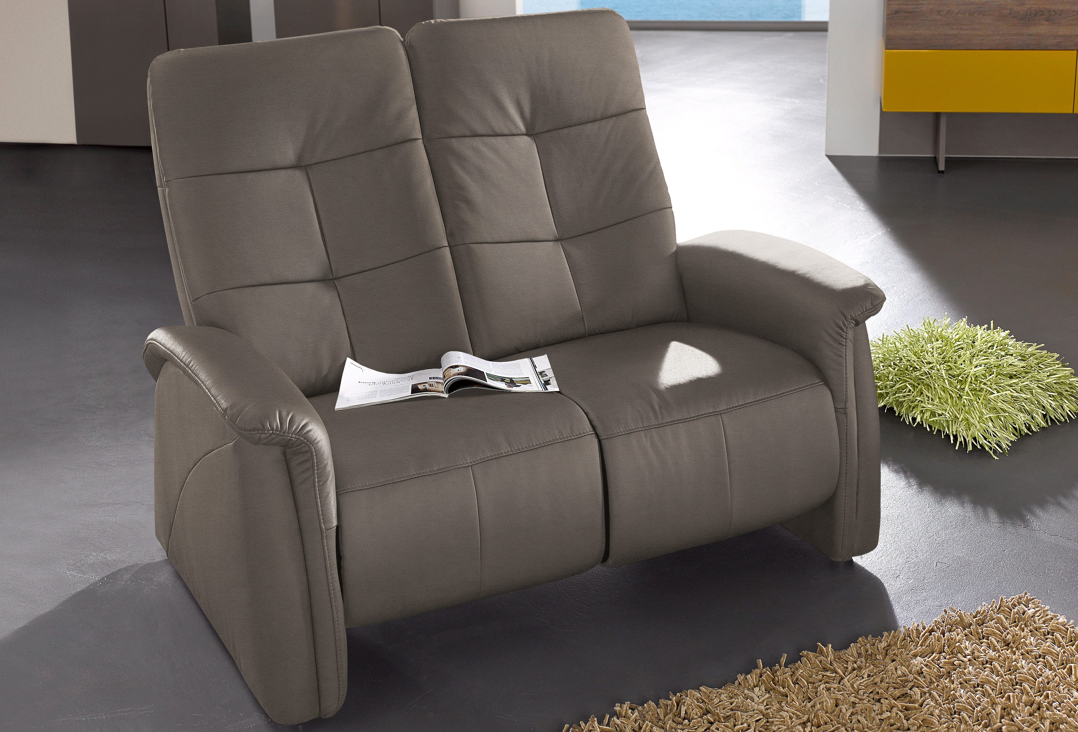 exxpo - sofa fashion "Tivoli, Kinosofa, bequem und komfortabel durch die Relaxfunktion" (2-sitzig), schmale Armlehnen, hohe Rückenlehne