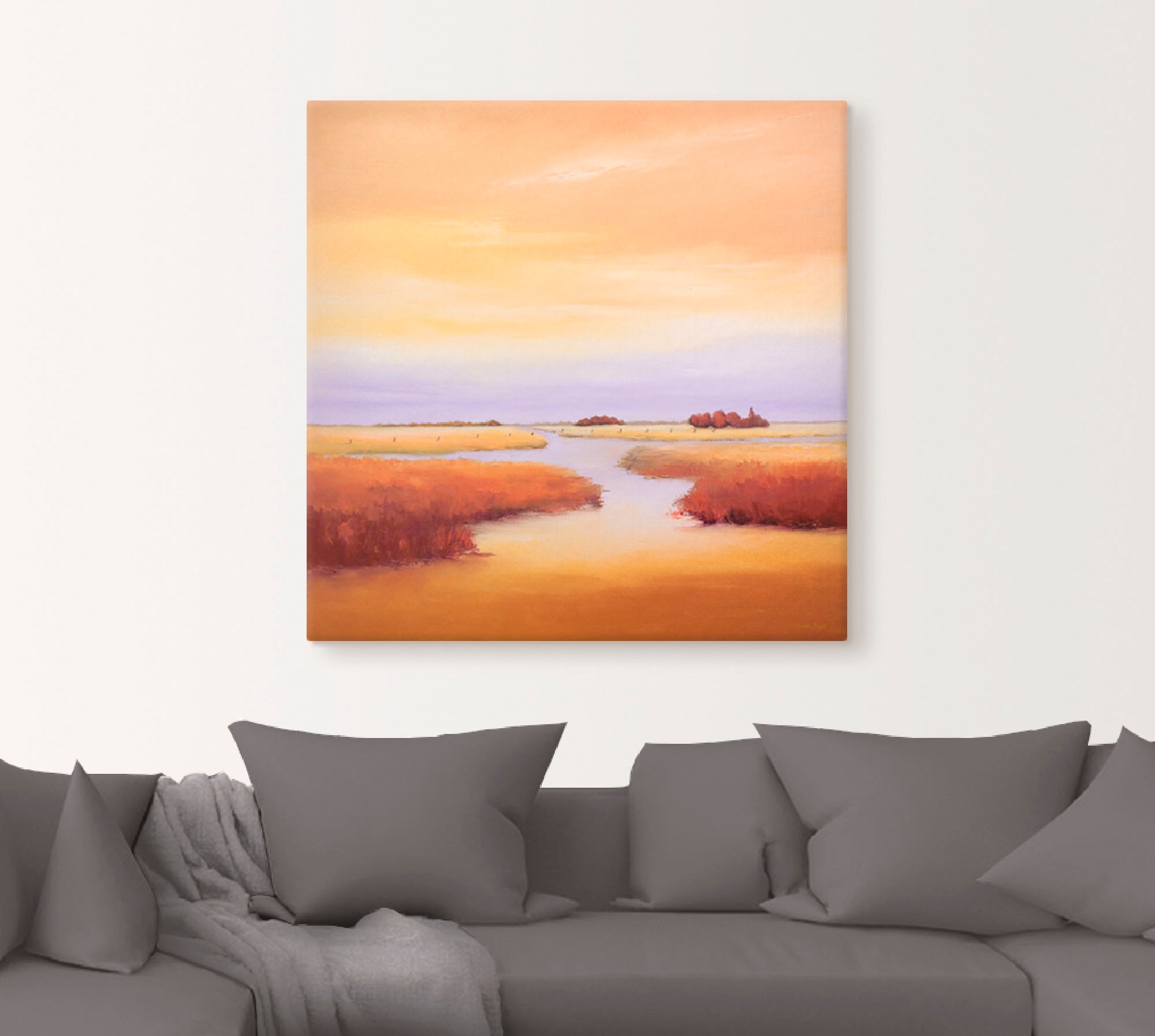 Artland Wandbild »Unten am Fluss«, Gewässer, (1 St.), als Leinwandbild, Poster in verschied. Größen