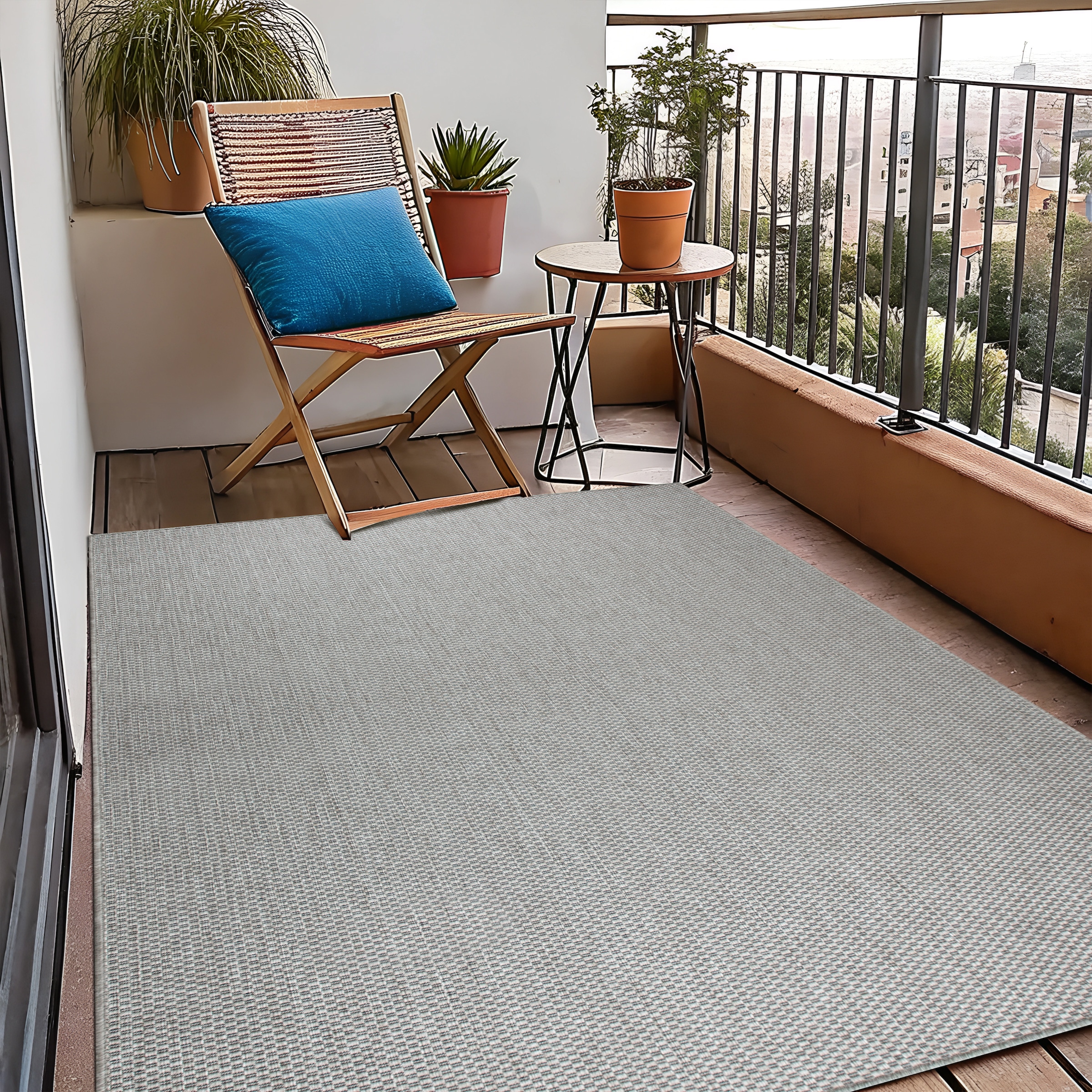 my home Teppich »Venedig auch als Läufer erhältlich«, rechteckig, 4 mm Höhe, In- und Outdoor geeignet, Sisal-Optik, Wetterfest & UV-beständig