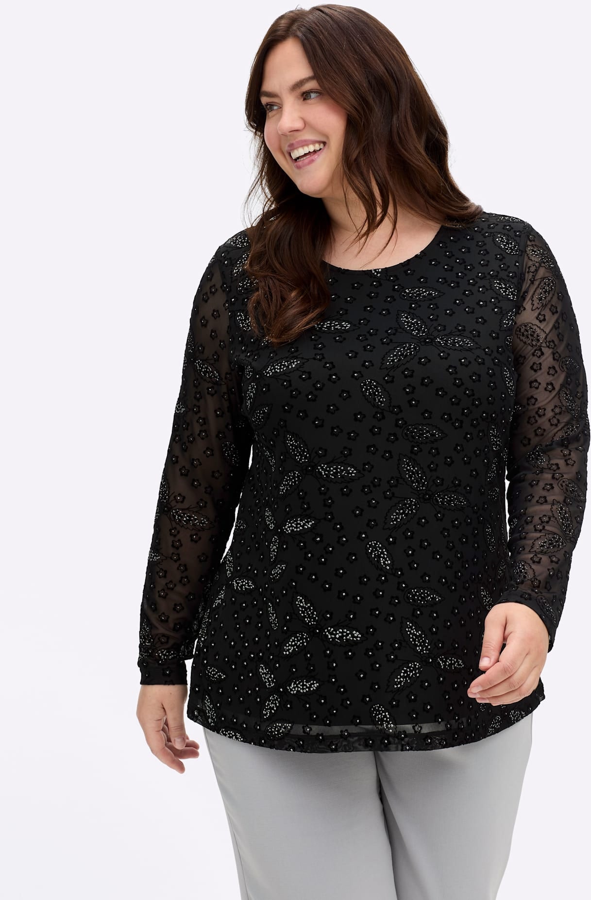 sheego by Joe Browns Langarmshirt "Shirt" 1 Stk. günstig online kaufen