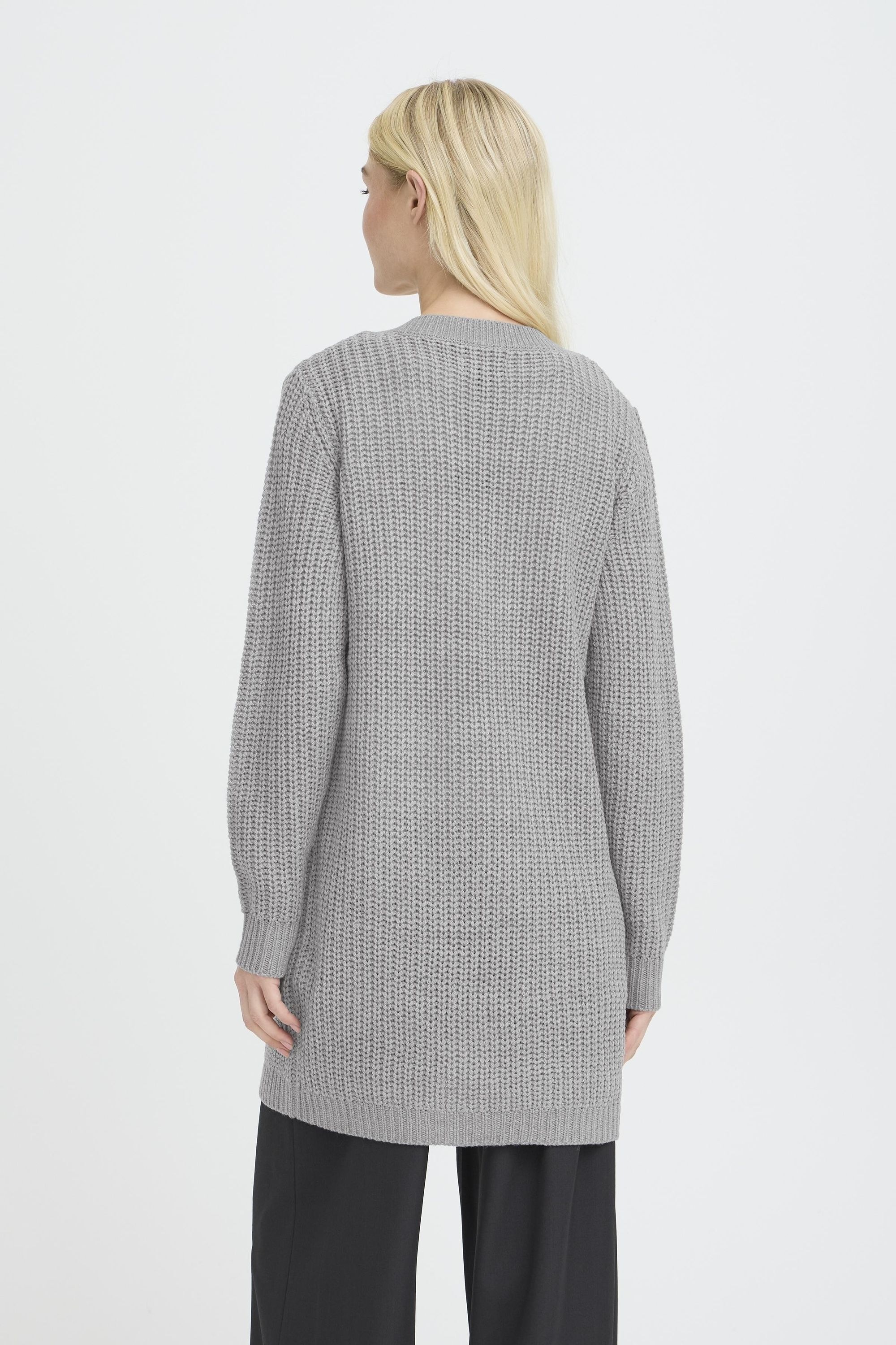 OXMO OXEDNA Strickjacke Grau M 3