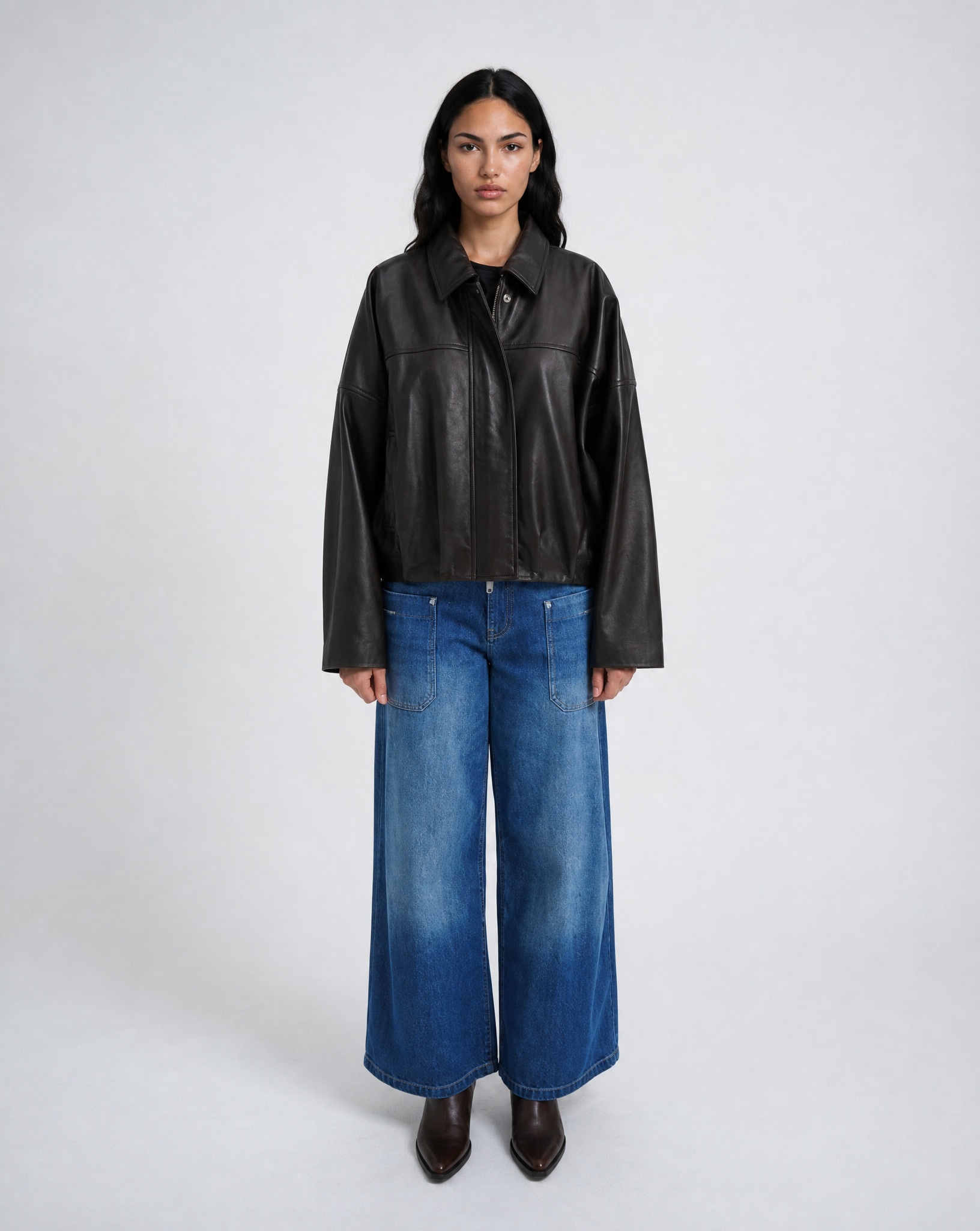 Smith & Soul Lederjacke ohne Kapuze