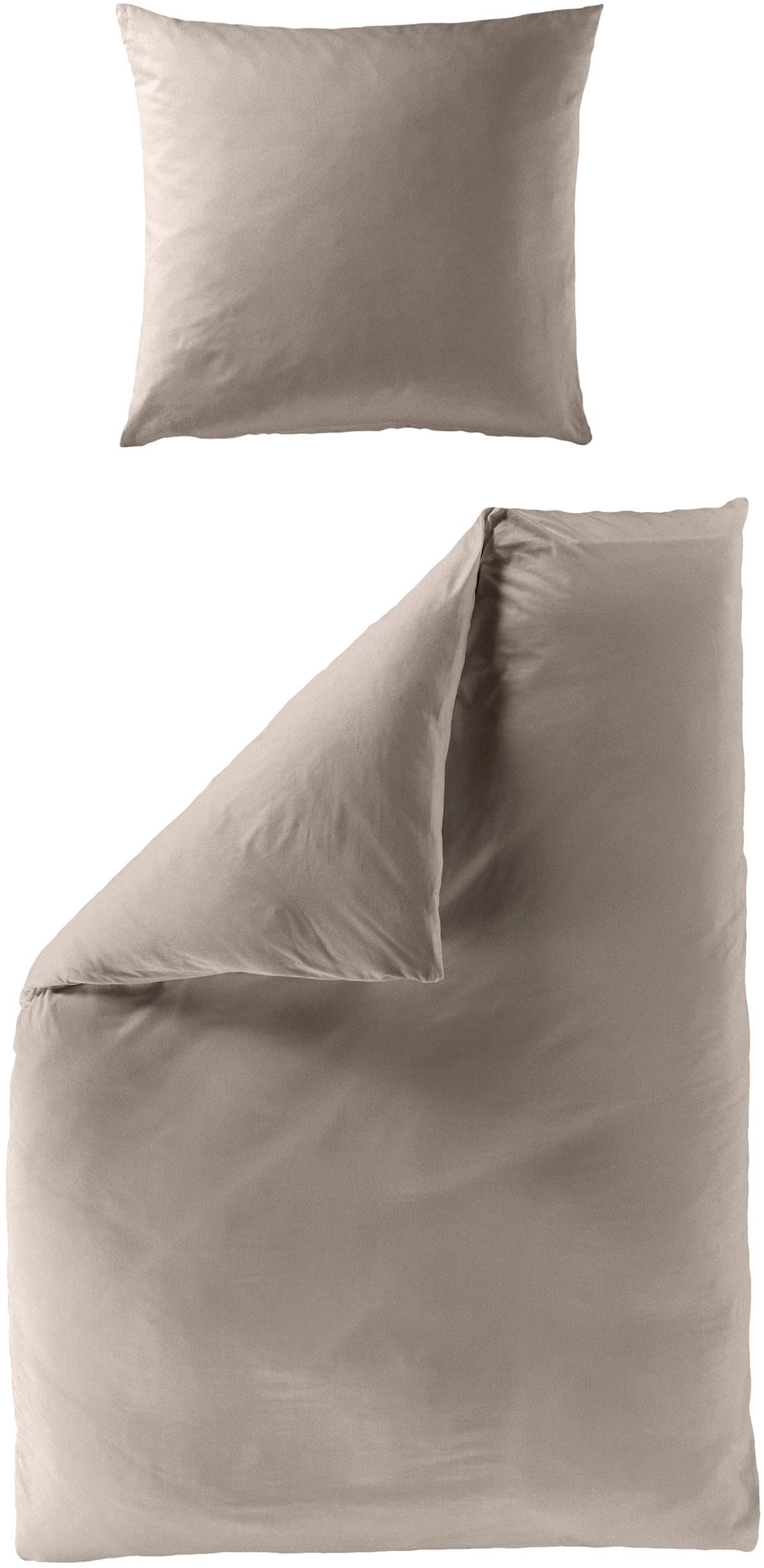 Bettwäsche BIERBAUM, braun, Biber, Obermaterial: 100% Baumwolle, Jugendzimmer, Bettwäsche, "Biber Uni", Schlichtes Unidesign: Zeitlos und stilvoll