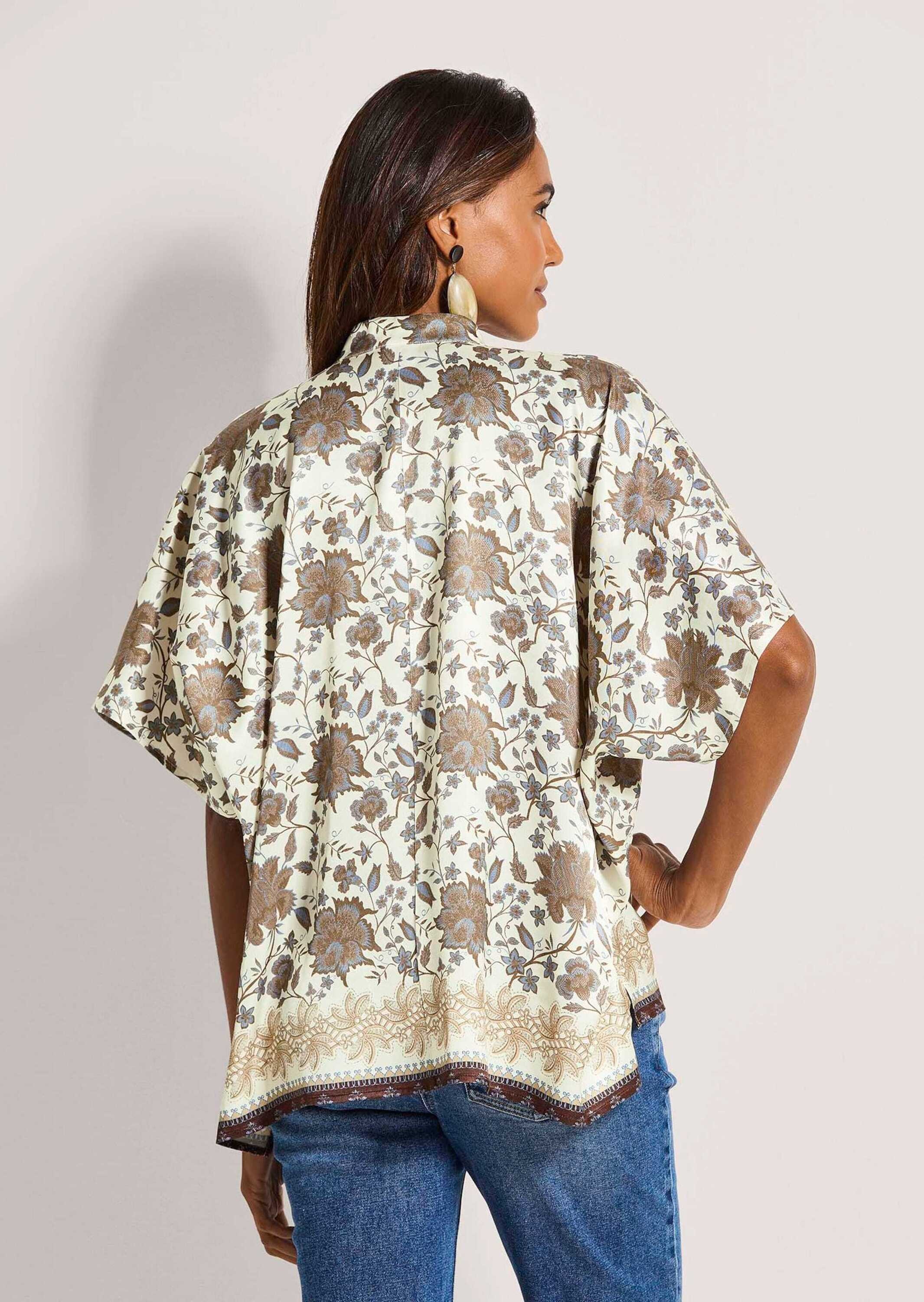 MADELEINE Kurzarmbluse »Blusenshirt Sommerbluse mit floralem Muster«