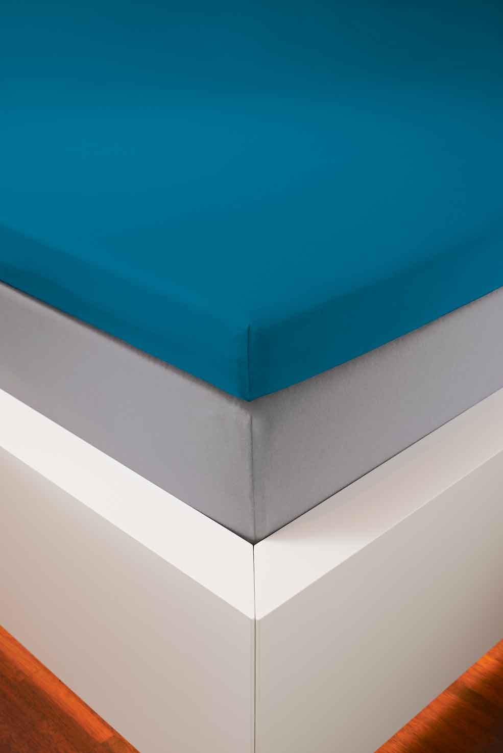 bellana Spannbettlaken "bellana deluxe für Topper, mit Elasthan, Premium Jersey 230 g/m²" mit 5% Elasthan, für Topper mit 4-10cm Höhe, bügelfrei, faltenfrei
