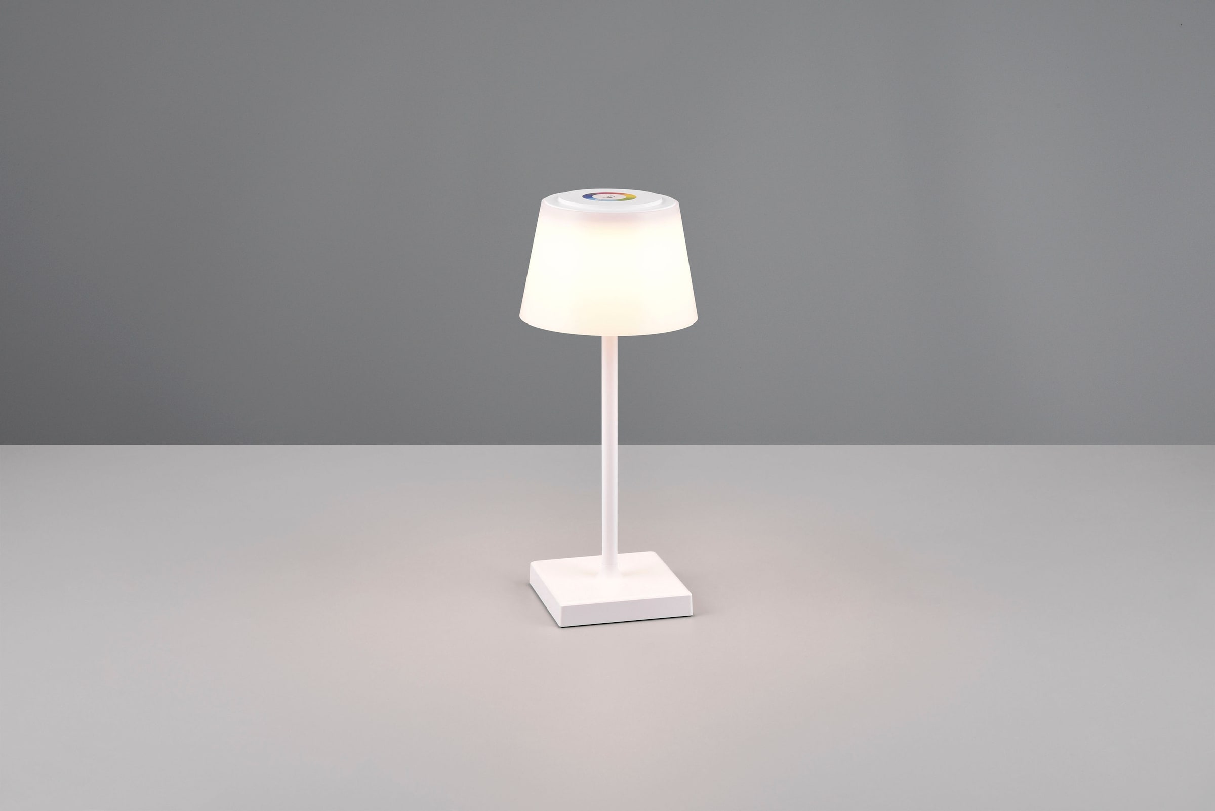 REALITY Leuchten LED Außen-Tischleuchte "Sanchez" LED-Board 1 Stk. Farbwechsler Akku Garten Tischlampe RGB Farbwechsel dimmbar Lichtfarbe einstellbar