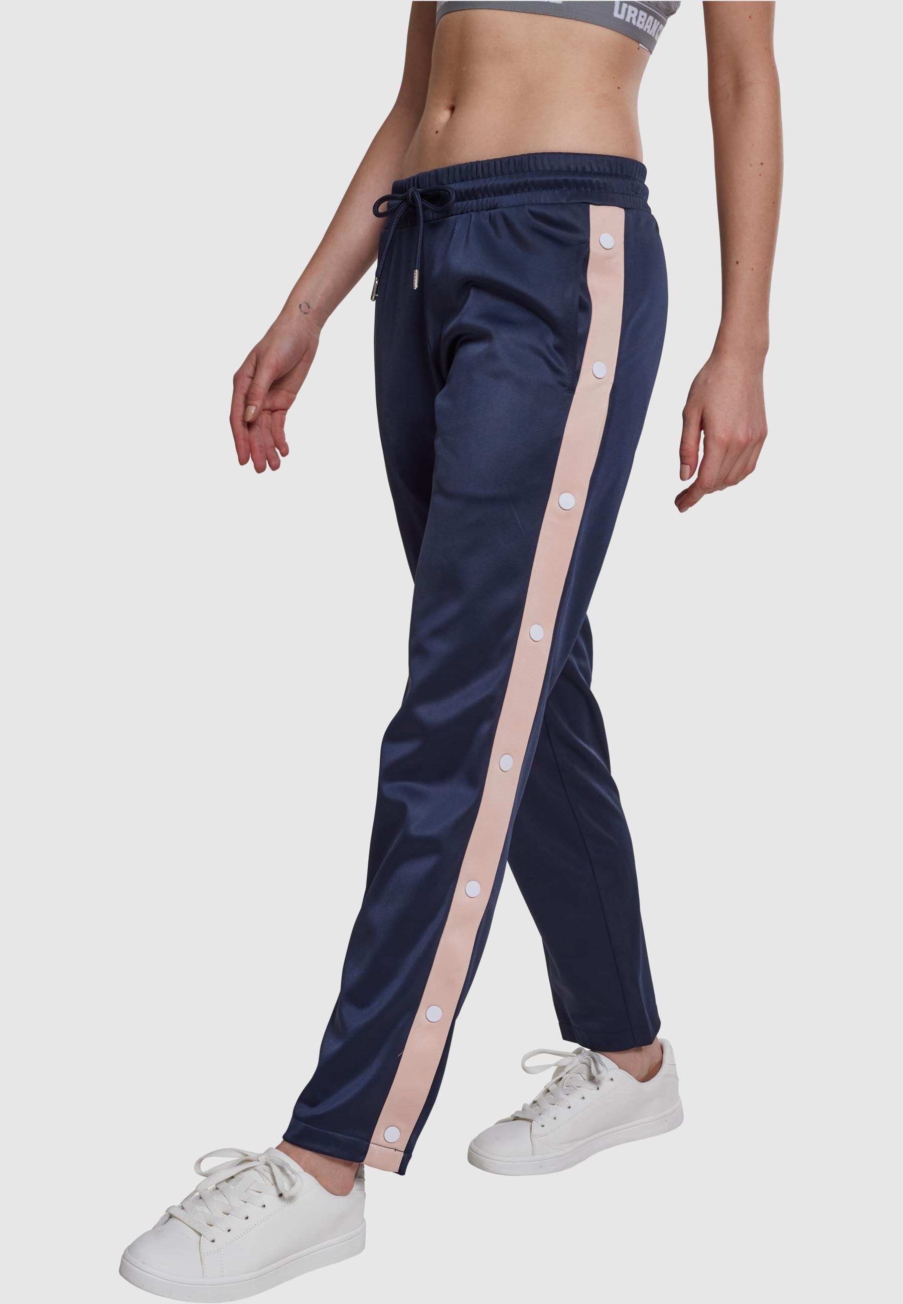 URBAN CLASSICS Stoffhose »Urban Classics Damen Ladies Button Up Track Pants«, (1 tlg.)