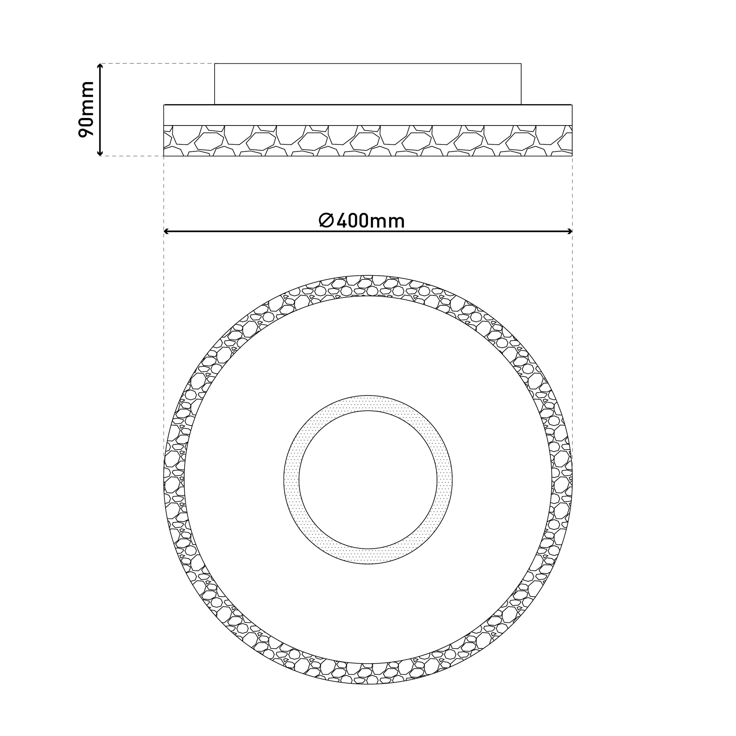 näve LED Deckenleuchte »Glacira« LED-Modul 1 Stk. warmweiß - kaltweiß dimmbar, CCT, Memory, Nachtlicht, Fernbedienung