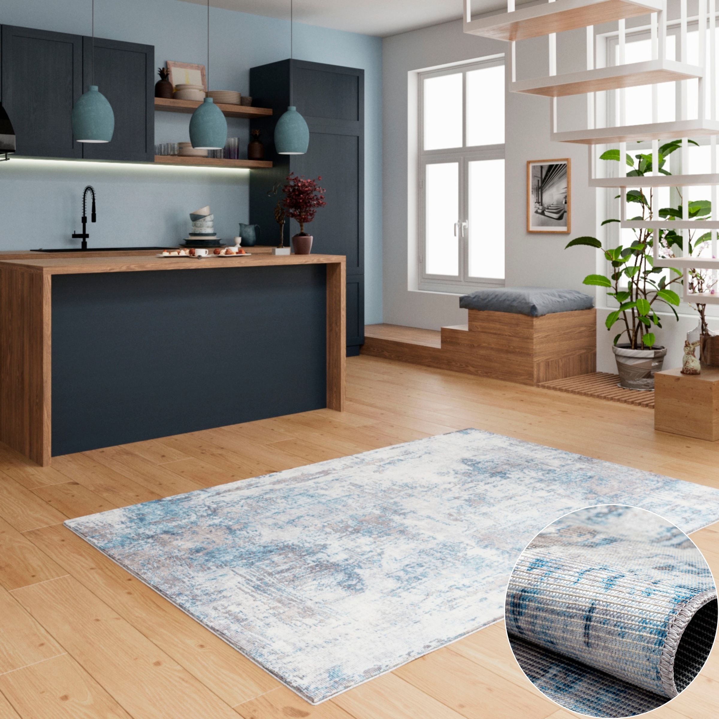 OTTO home Teppich "Mülenen" rechteckig 10 mm Höhe Kurzflor, modernes Design günstig online kaufen