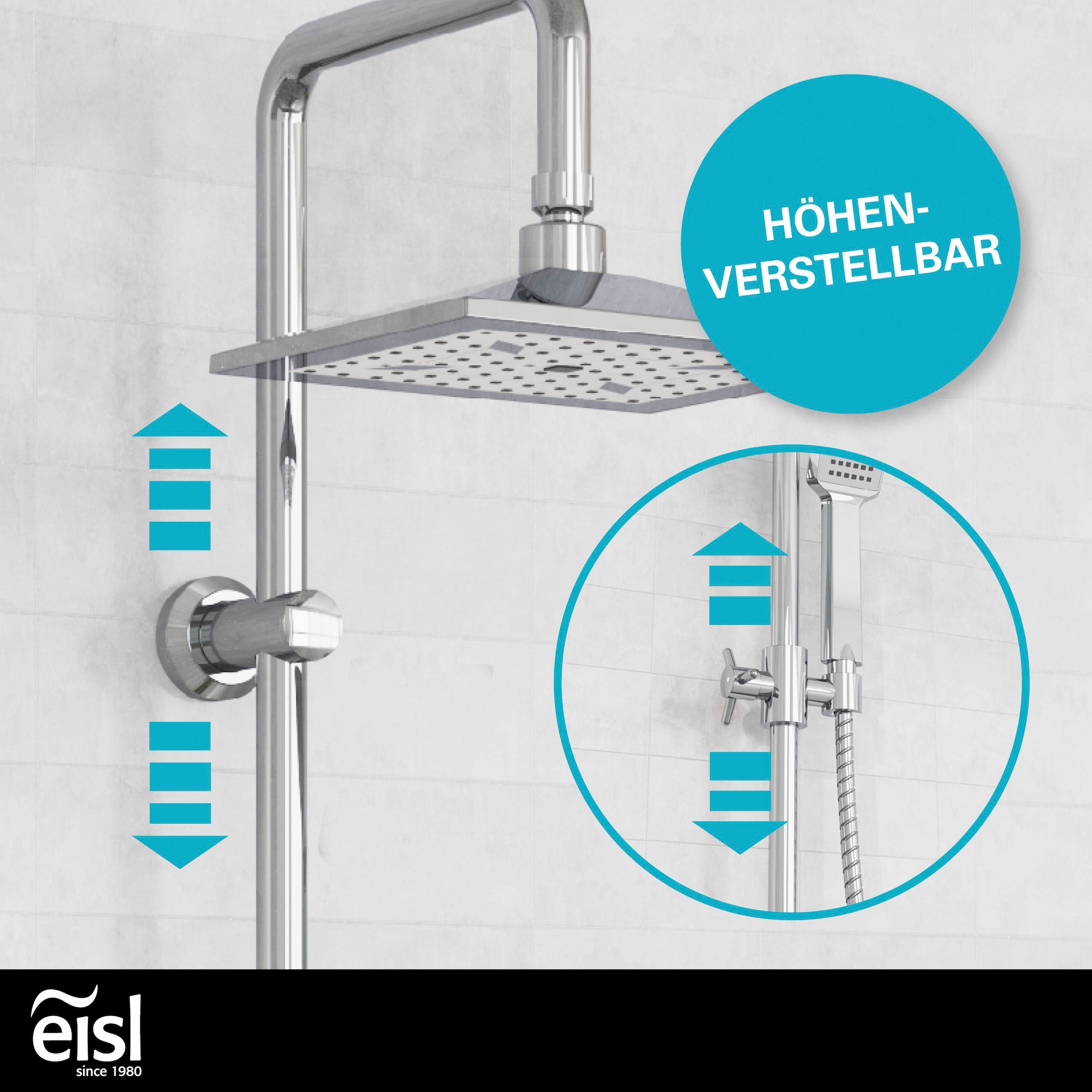 Eisl Duschsystem »EASY COOL«, Regendusche ohne Armatur, Duschsystem mit Seifenschale, Duschbrause
