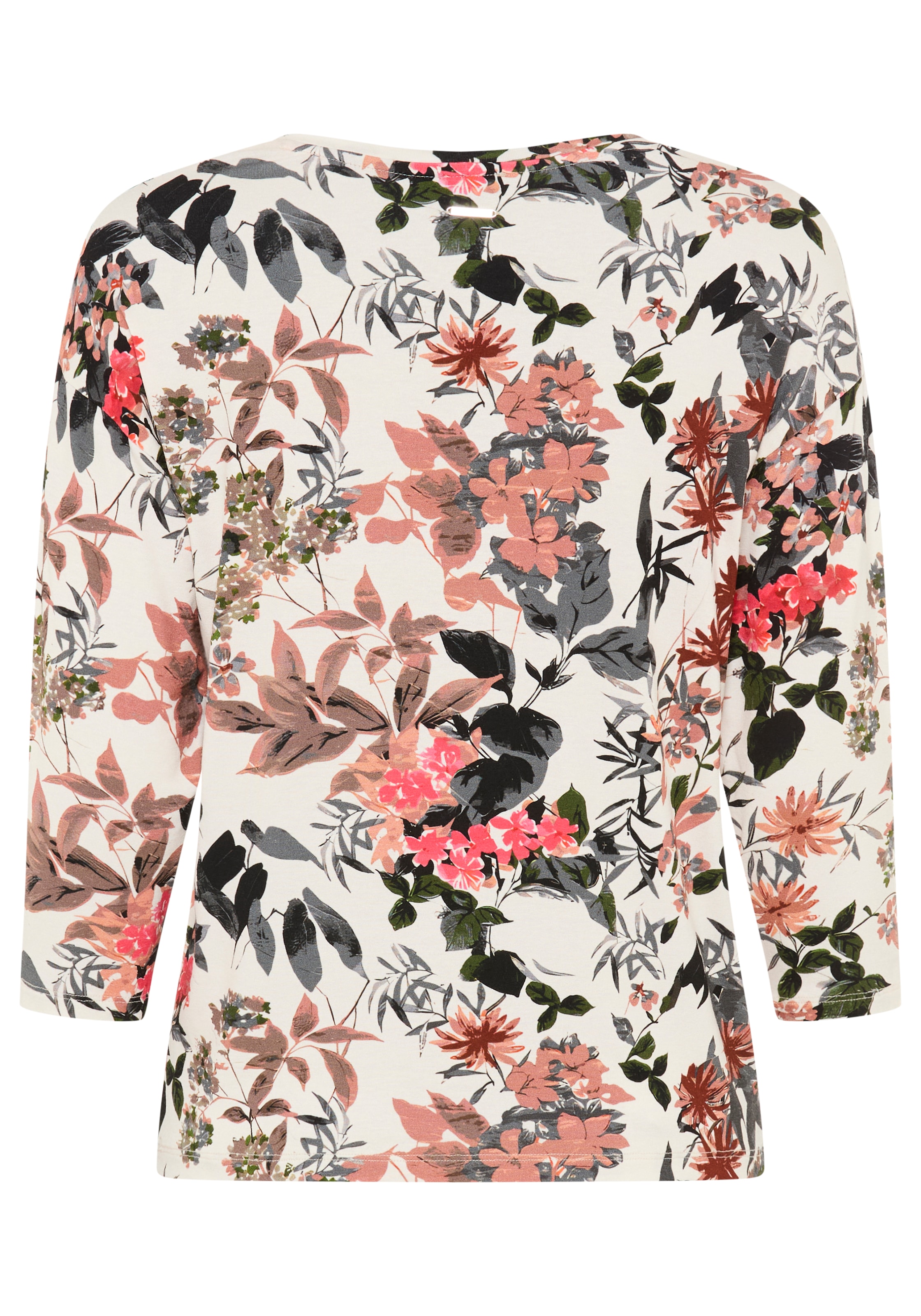 Laura Scott Women's 3/4 Sleeve Shirt White Floral Size 44 7