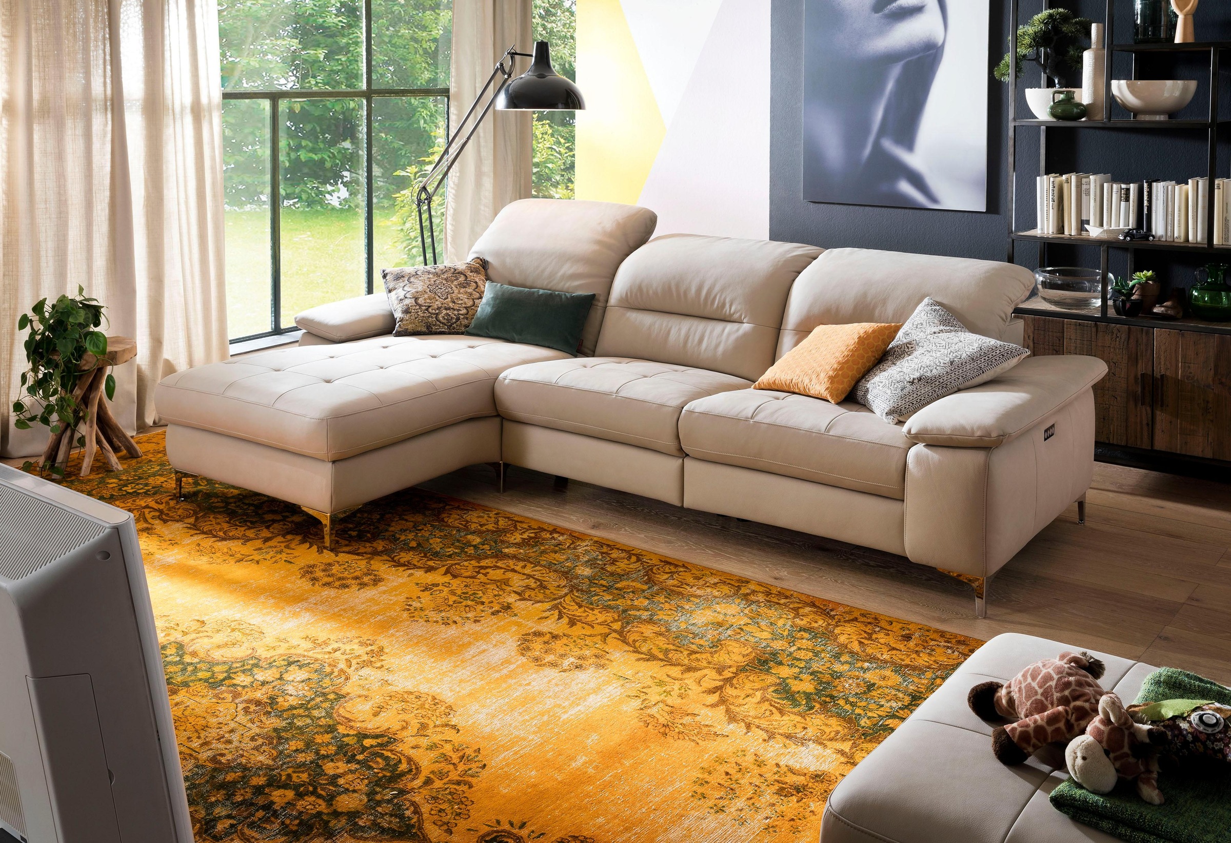 Home affaire Ecksofa "Basel L-Form" mit vollmotorischer Relaxfunktion und m günstig online kaufen