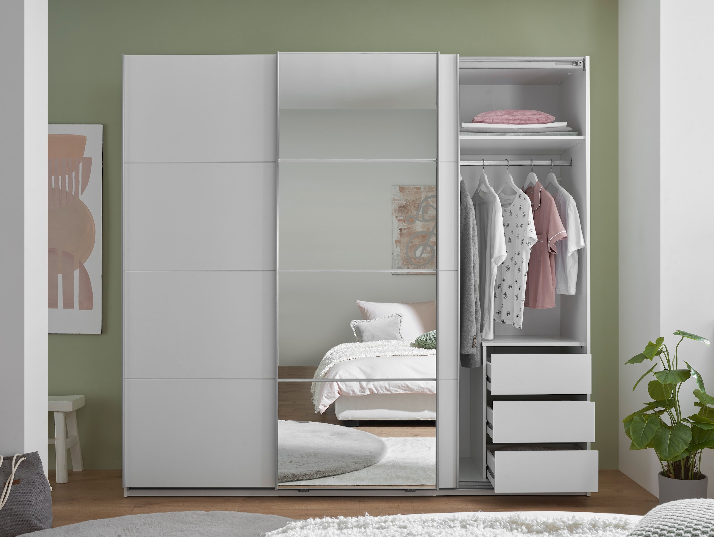 Schlafkontor Schwebetürenschrank »Carano Kleiderschrank, Schiebetürenschrank mit Spiegeltür«