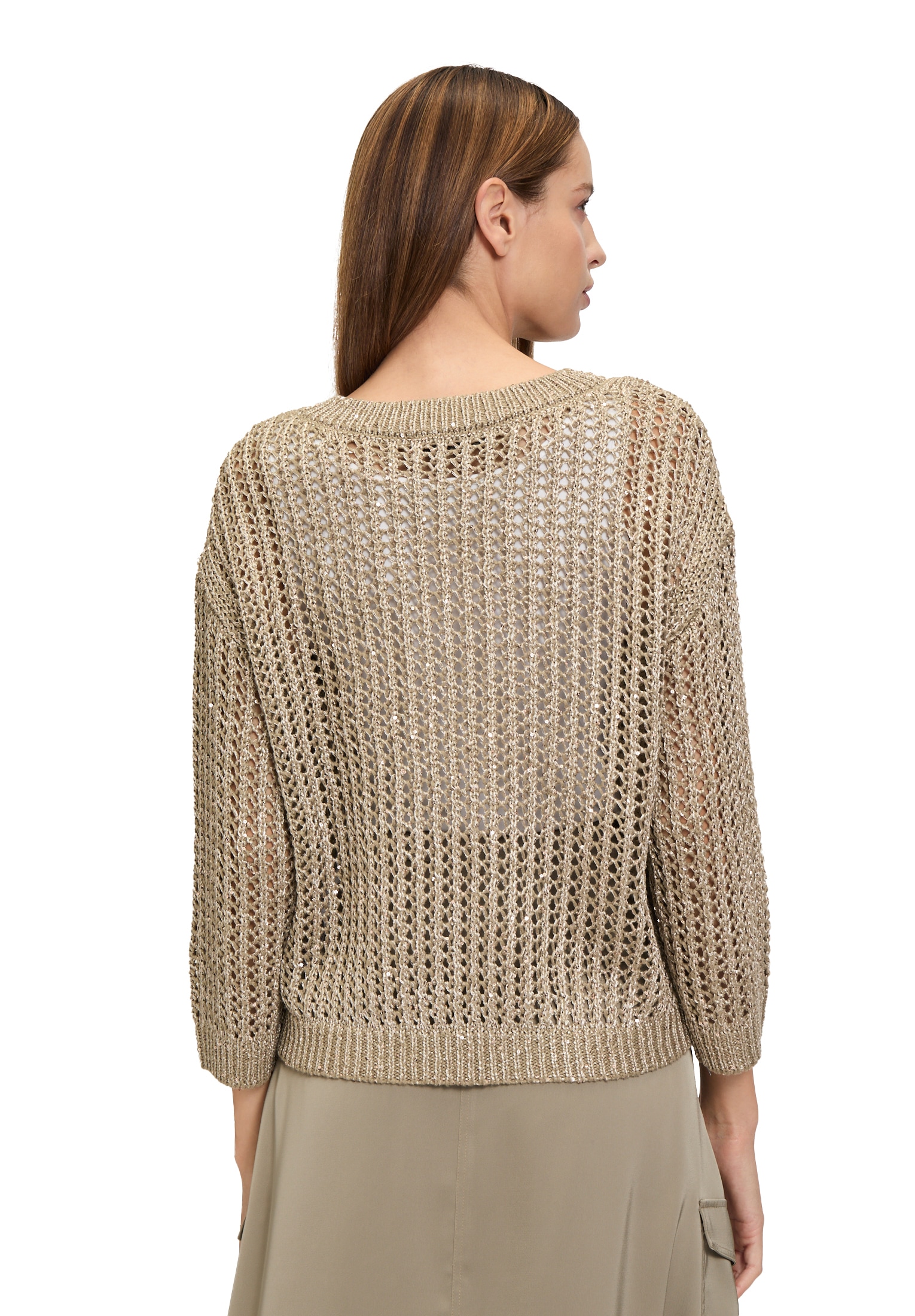 Betty Barclay Strickpullover »Betty Barclay Damen Lochstrick-Pullover mit Pailletten«, (1 tlg.), Glitzer
