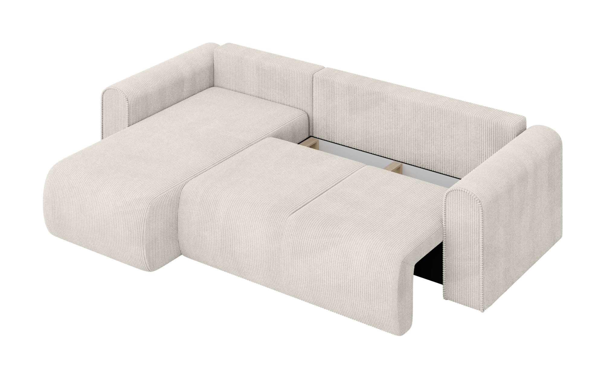 INOSIGN Ecksofa »Zacharia wahlweise Schlafsofa mit Bettkasten, B/T/H 250/166/86 cm«, L-Form mit Wellenunterfederung, Recamiere beidseitig montierbar