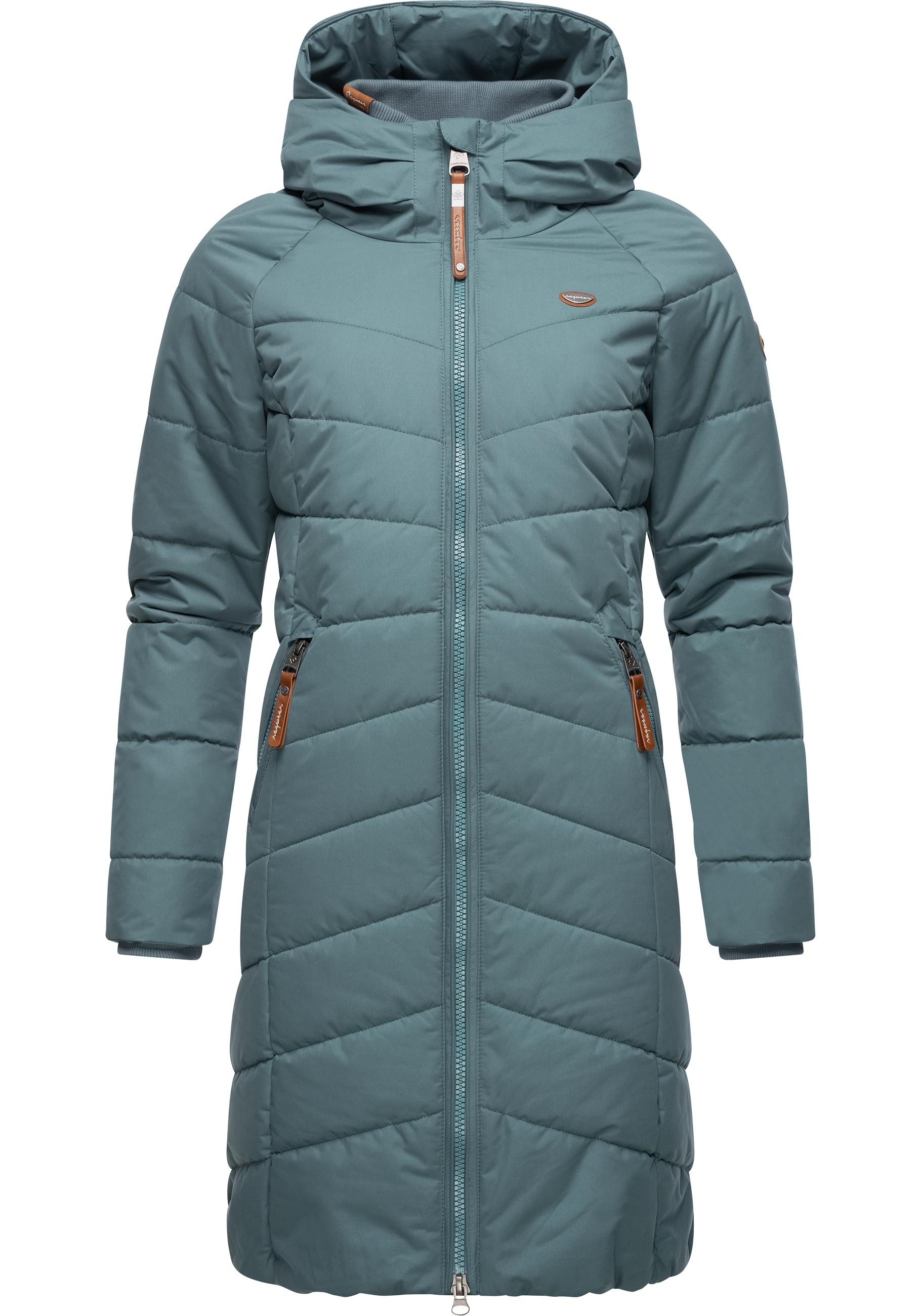 Steppmantel RAGWEAR "Dizzie Coat", Damen, Gr. XXL (44), grau, Außenmaterial: 100% Polyester; Innenfutter: 100% Polyester; Wattierung: 100% Polyester, normal ca. Mitte Oberschenkel, hoch geschlossener Ausschnitt, Ärmel ohne Ärmelschlitz Strickbündchen, Män 3