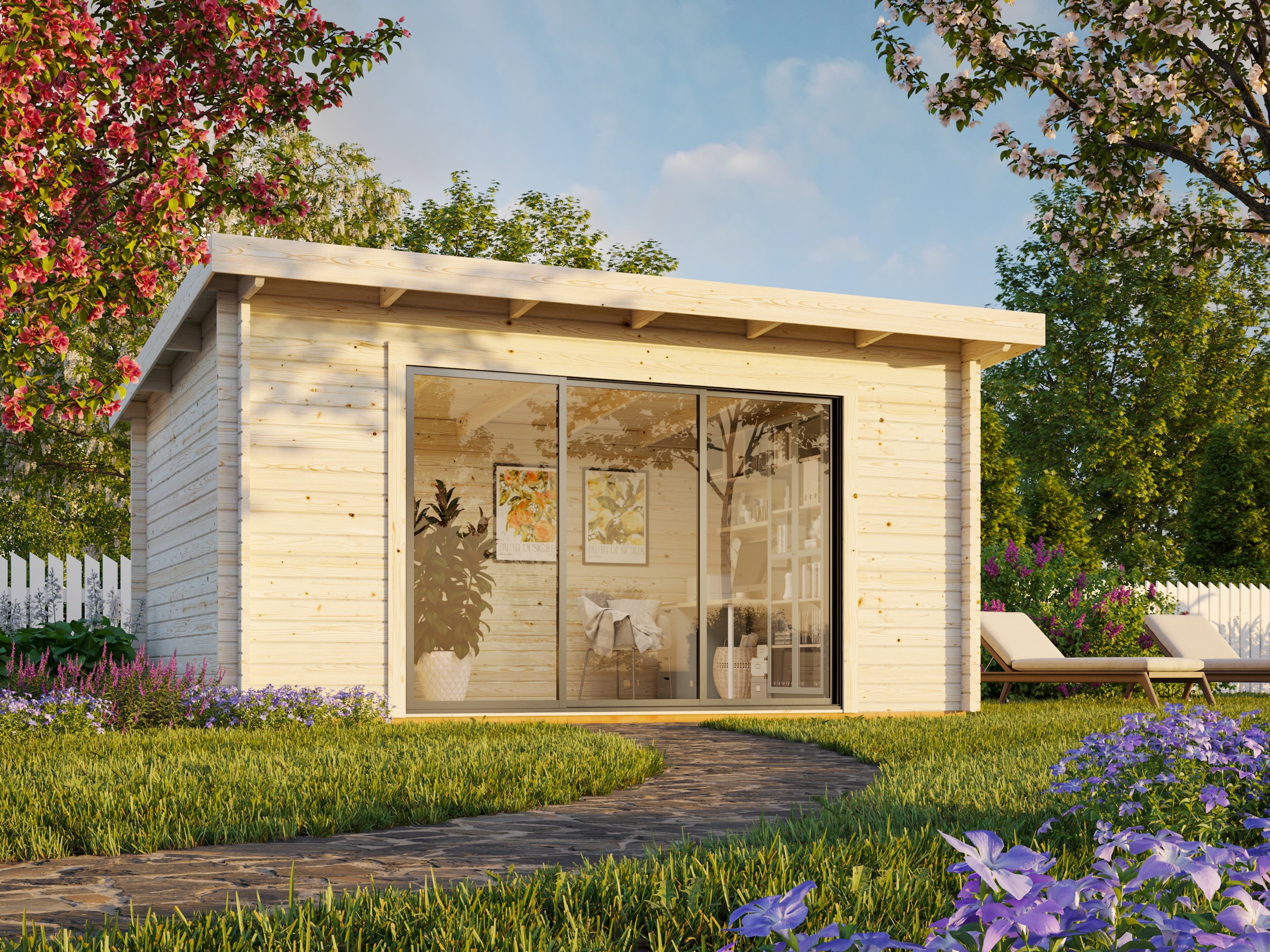 Palmako Gartenhaus »Lea 14,2 m², Slide Plus«
