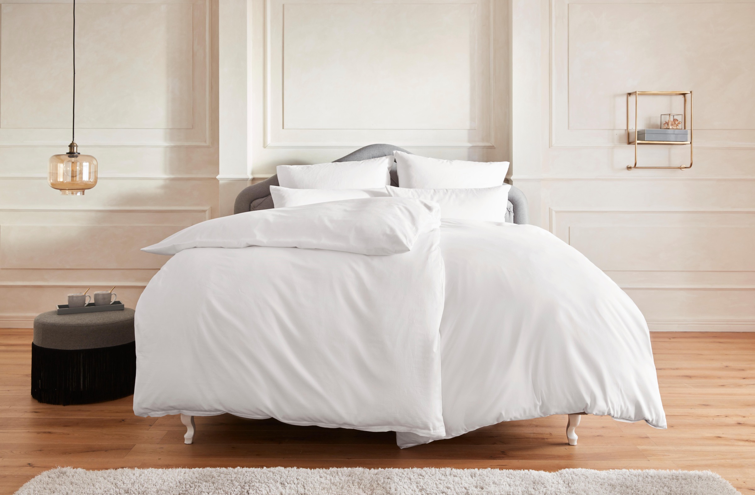 OTTO home Bettwäsche "Mila ab Gr. 135x200 cm aus 100% Baumwolle" 2 Stk. zeitlos elegante Uni Bettwäsche in verschiedenen Premium Qualitäten