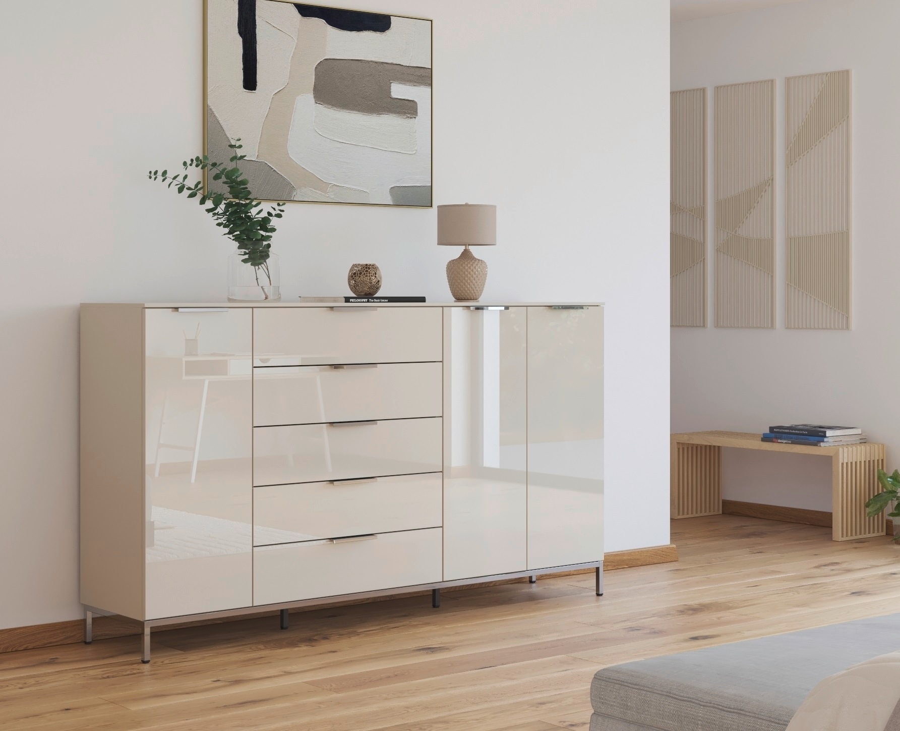 rauch Kombikommode "Kommode Türkommode Sideboard Kombikommode FLIPP mit Gla günstig online kaufen