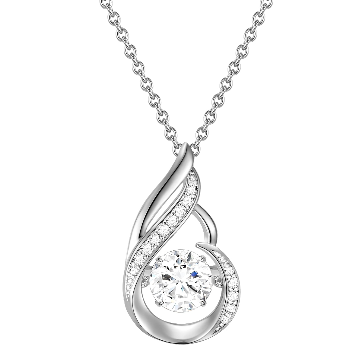"Kette mit Anhänger RAFAELA DONATA ""G852"", silber, Halsketten, Damen, 42,0cm Basiskette + 7,0cm Verlängerung,mit Zirkonia, Silber 925