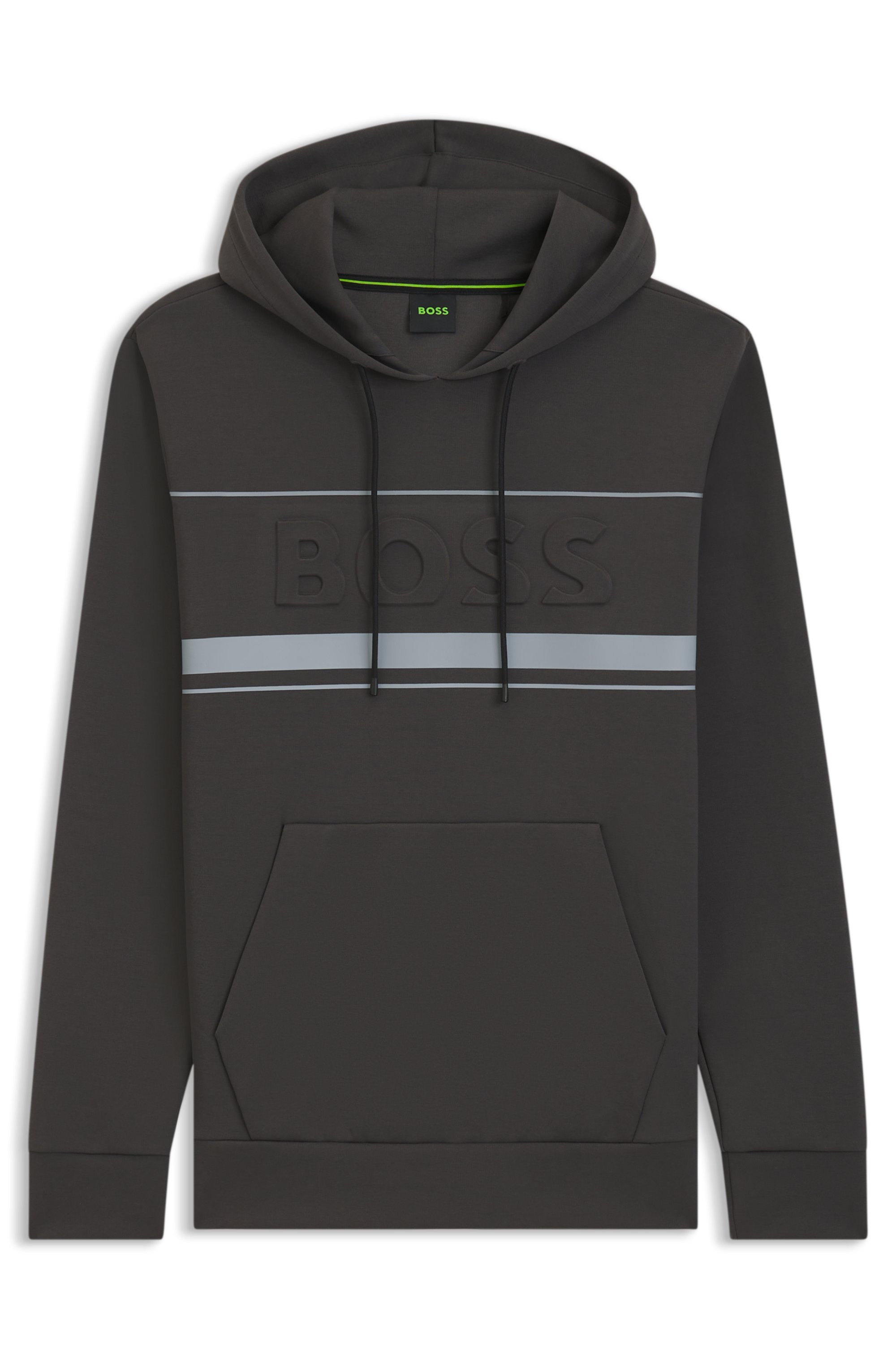 BOSS GREEN Kapuzensweatshirt »Soody Zone«, mit geprägtem Logo und sportiven Streifen