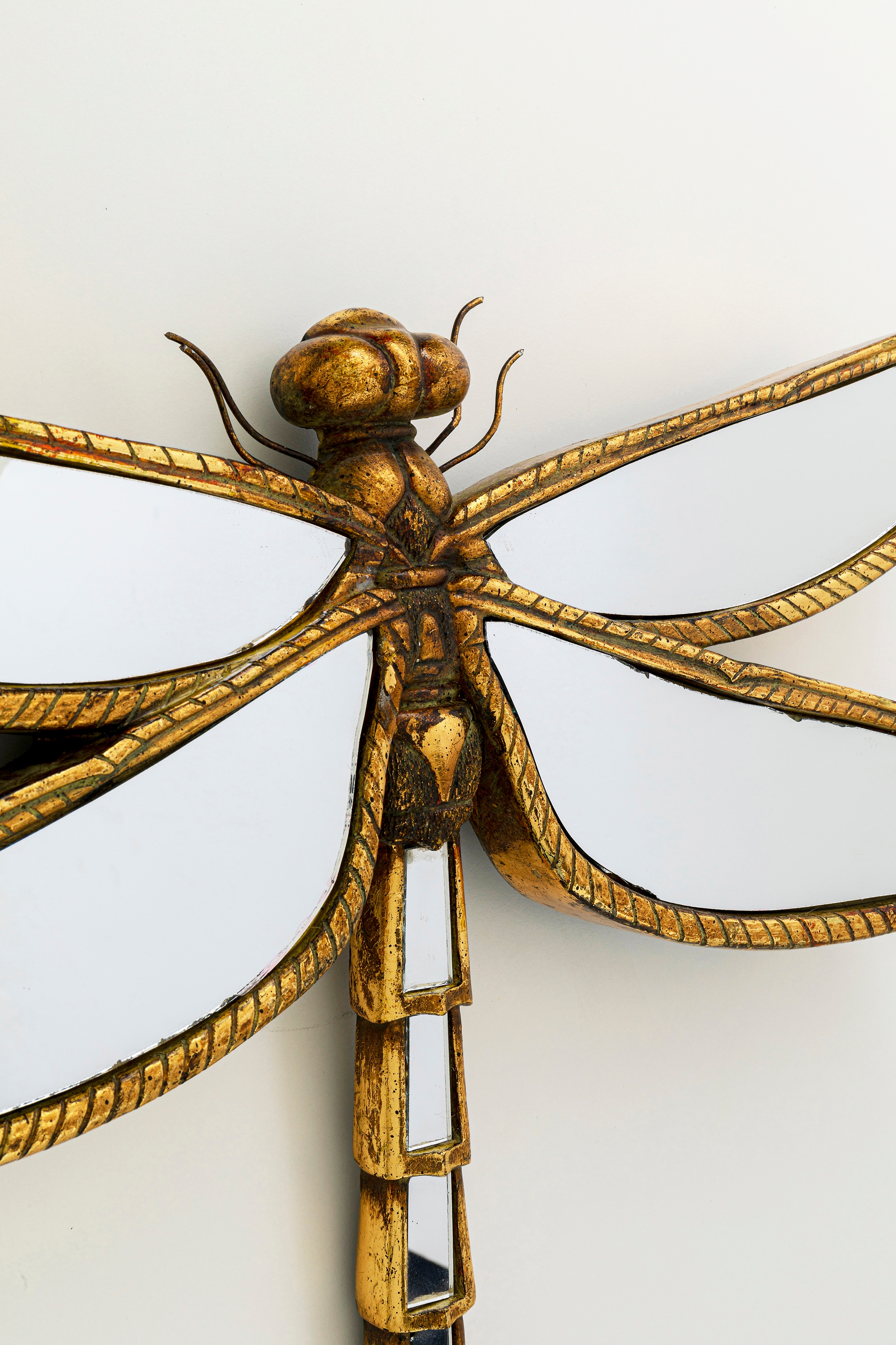 Kare Design Wanddekoobjekt »Wandschmuck Dragonfly Mirror 36x46cm«