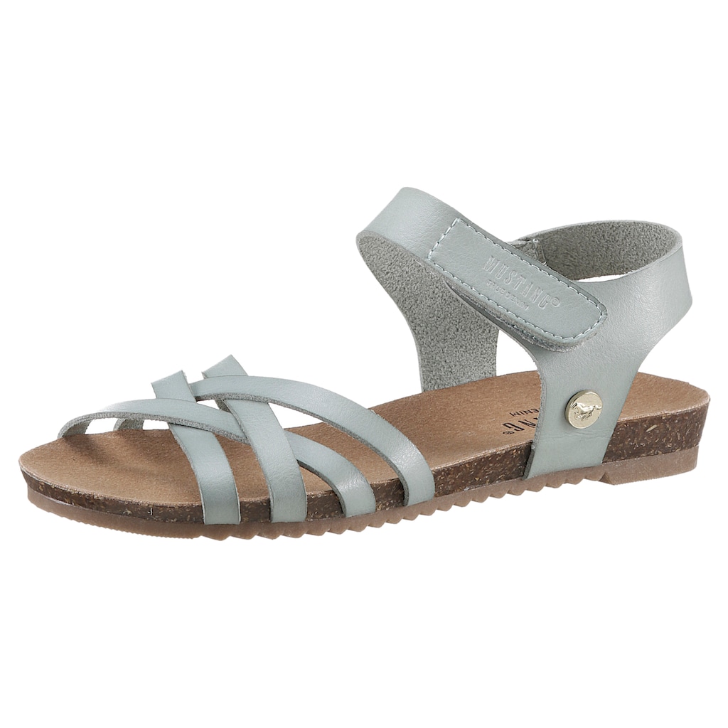 Mustang Shoes Sandale, Sommerschuh, Klettschuh, Sandalette, mit praktischem Klettverschluss